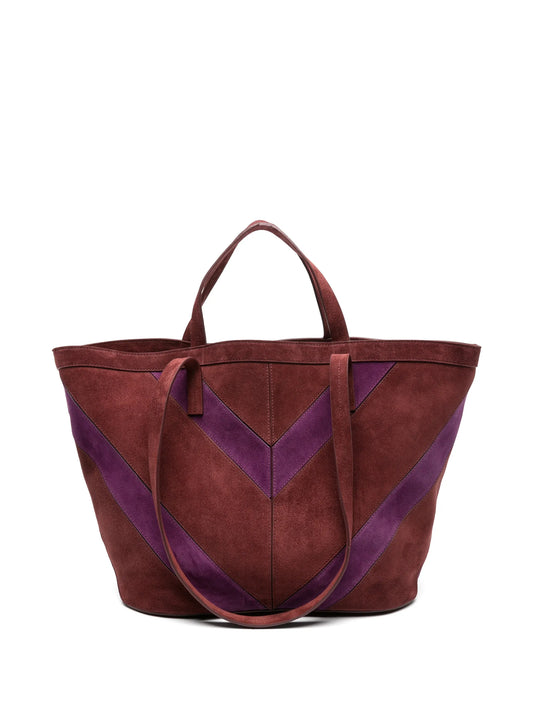 medium Trapezoid suede calfskin tote bag