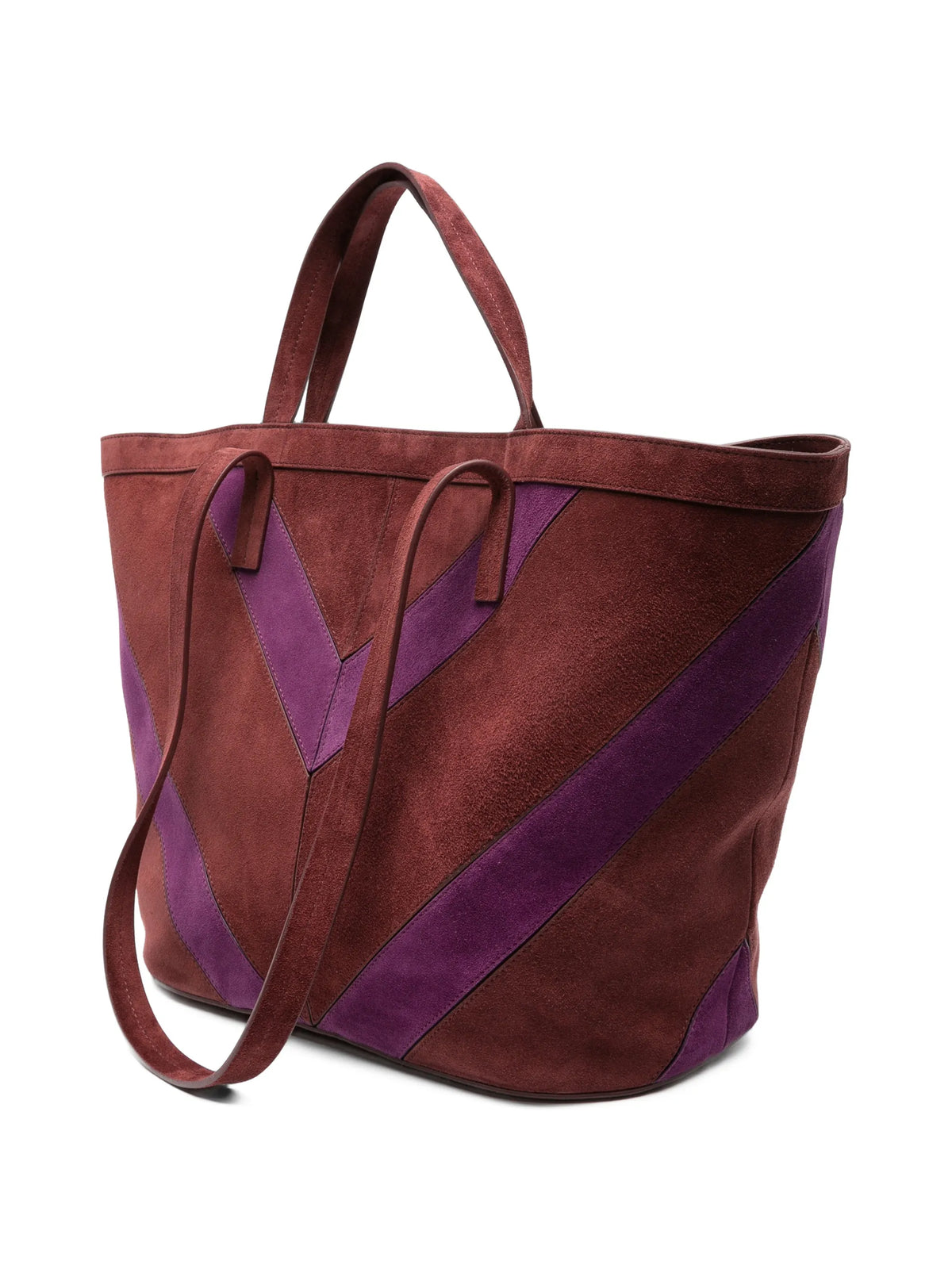 medium Trapezoid suede calfskin tote bag