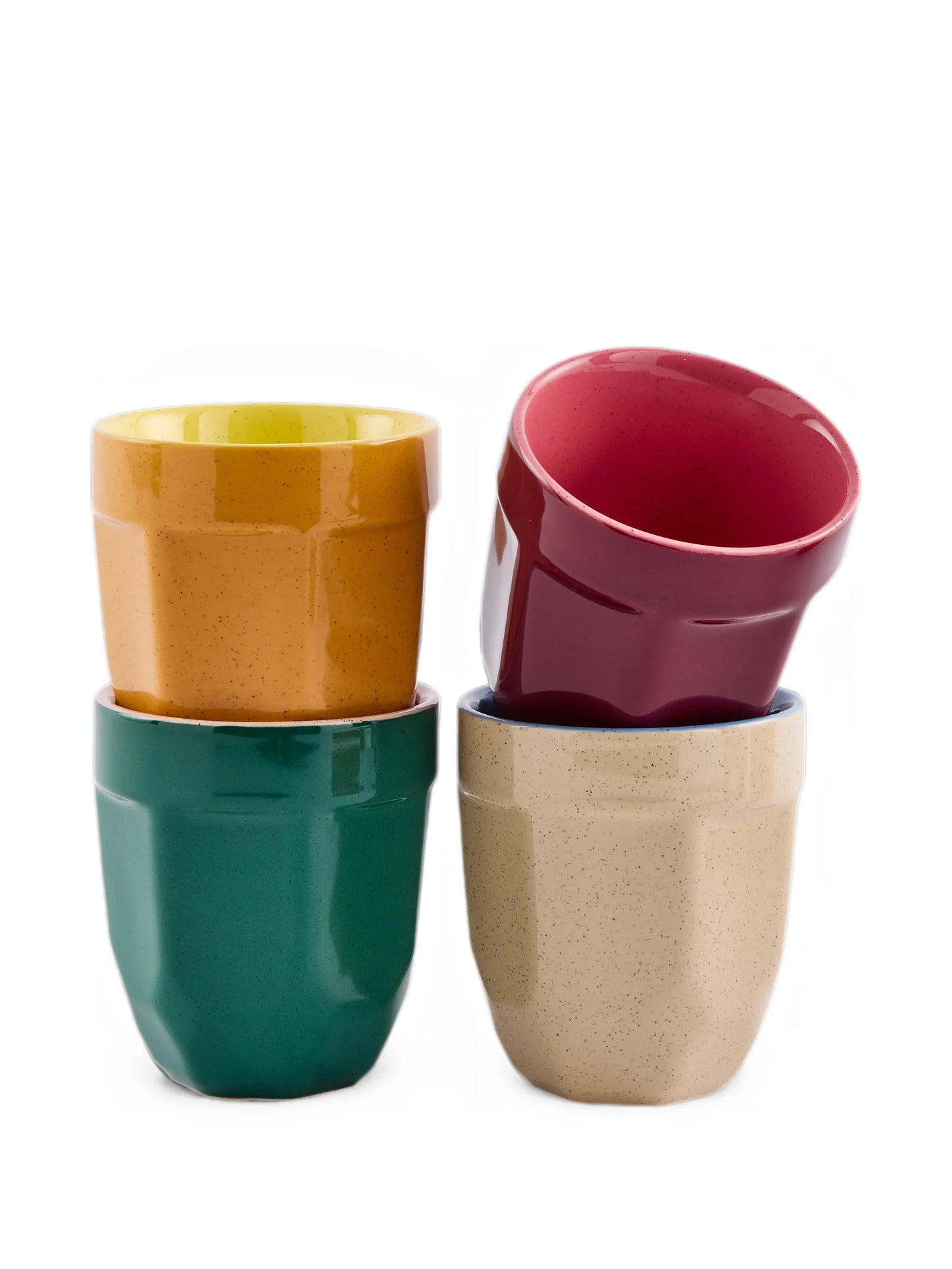 x La Marzocco speckled latte cups (set of four)
