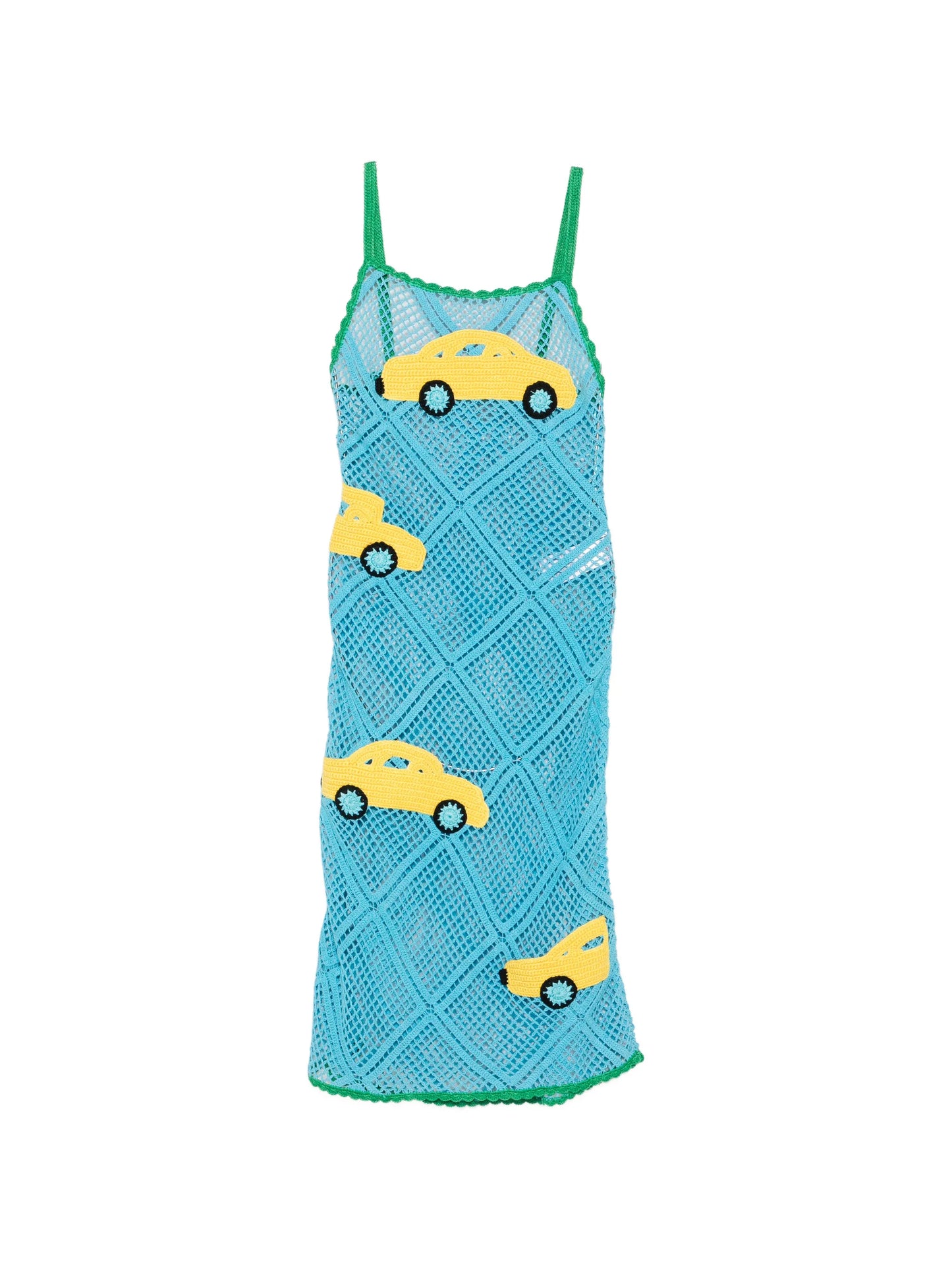 crochet car-motif midi dress