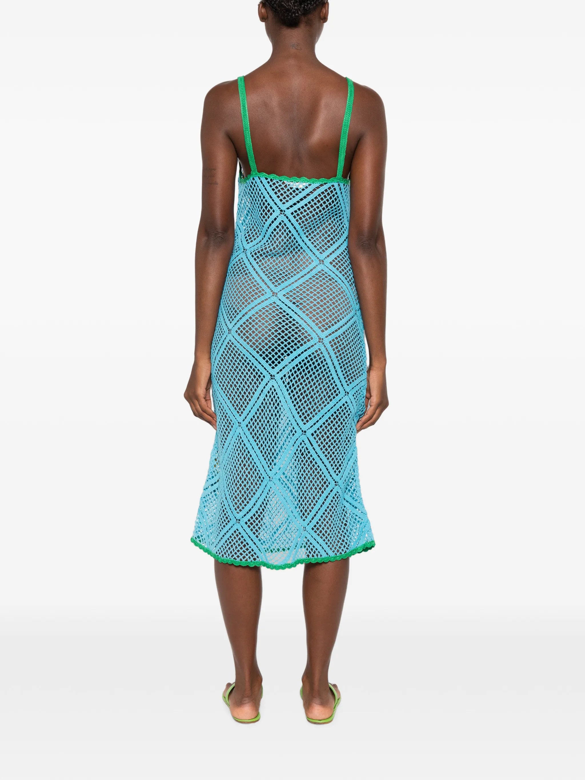crochet car-motif midi dress