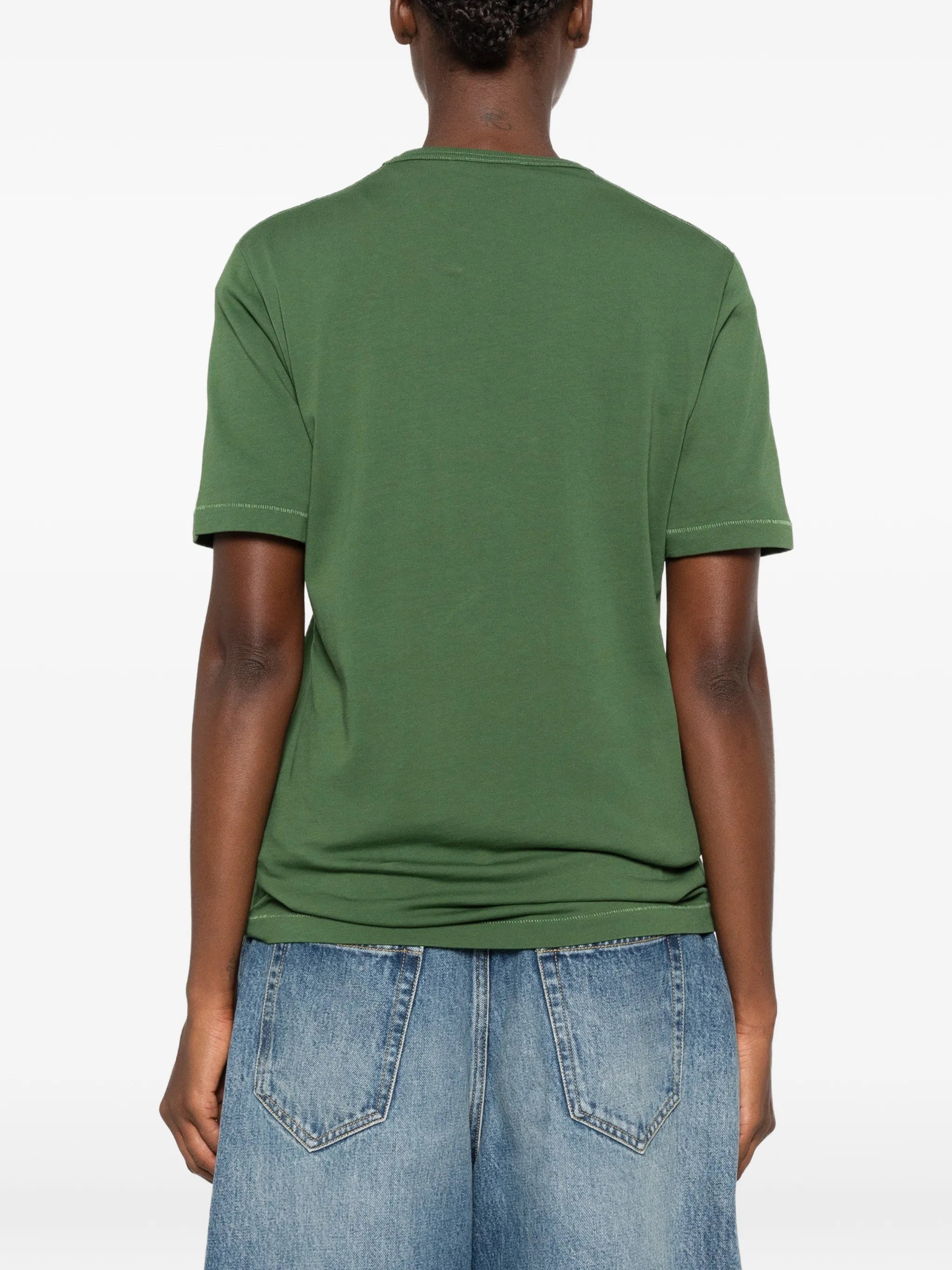 embroidered scattered-letter T-shirt