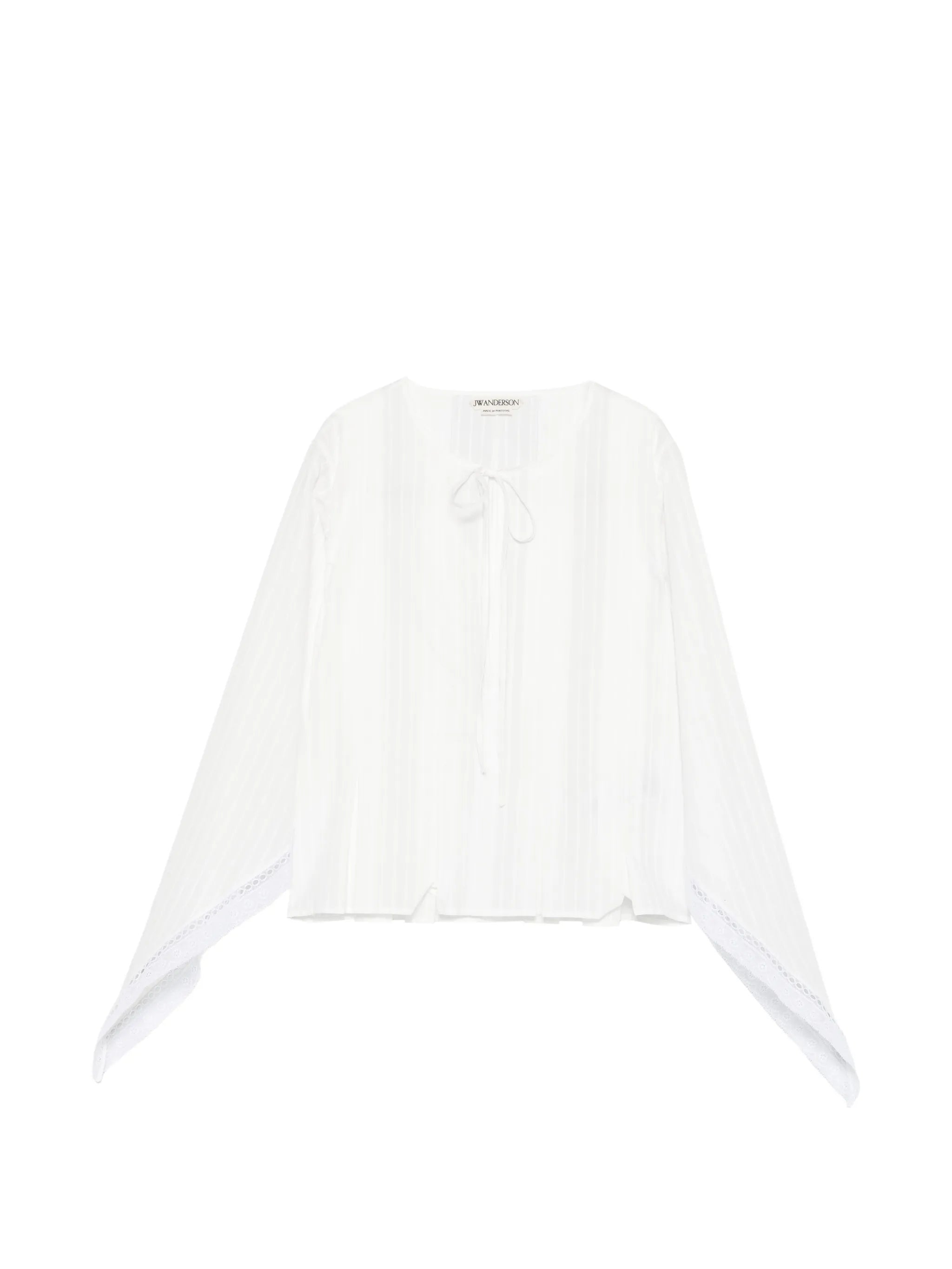 draped lace-trim top