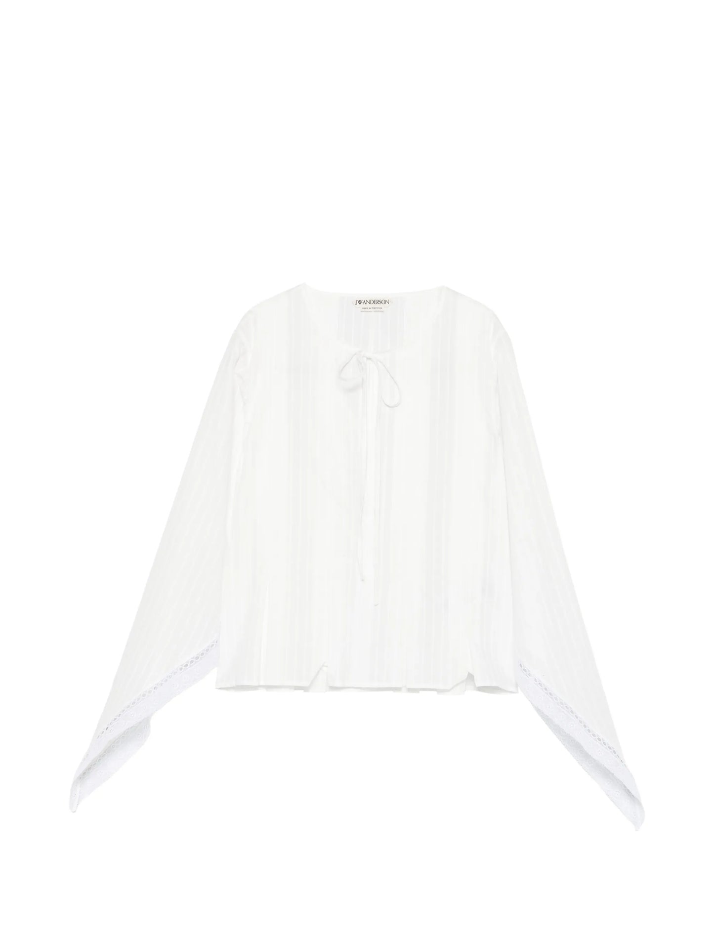 draped lace-trim top