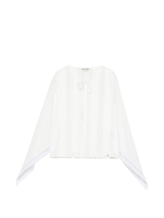 draped lace-trim top