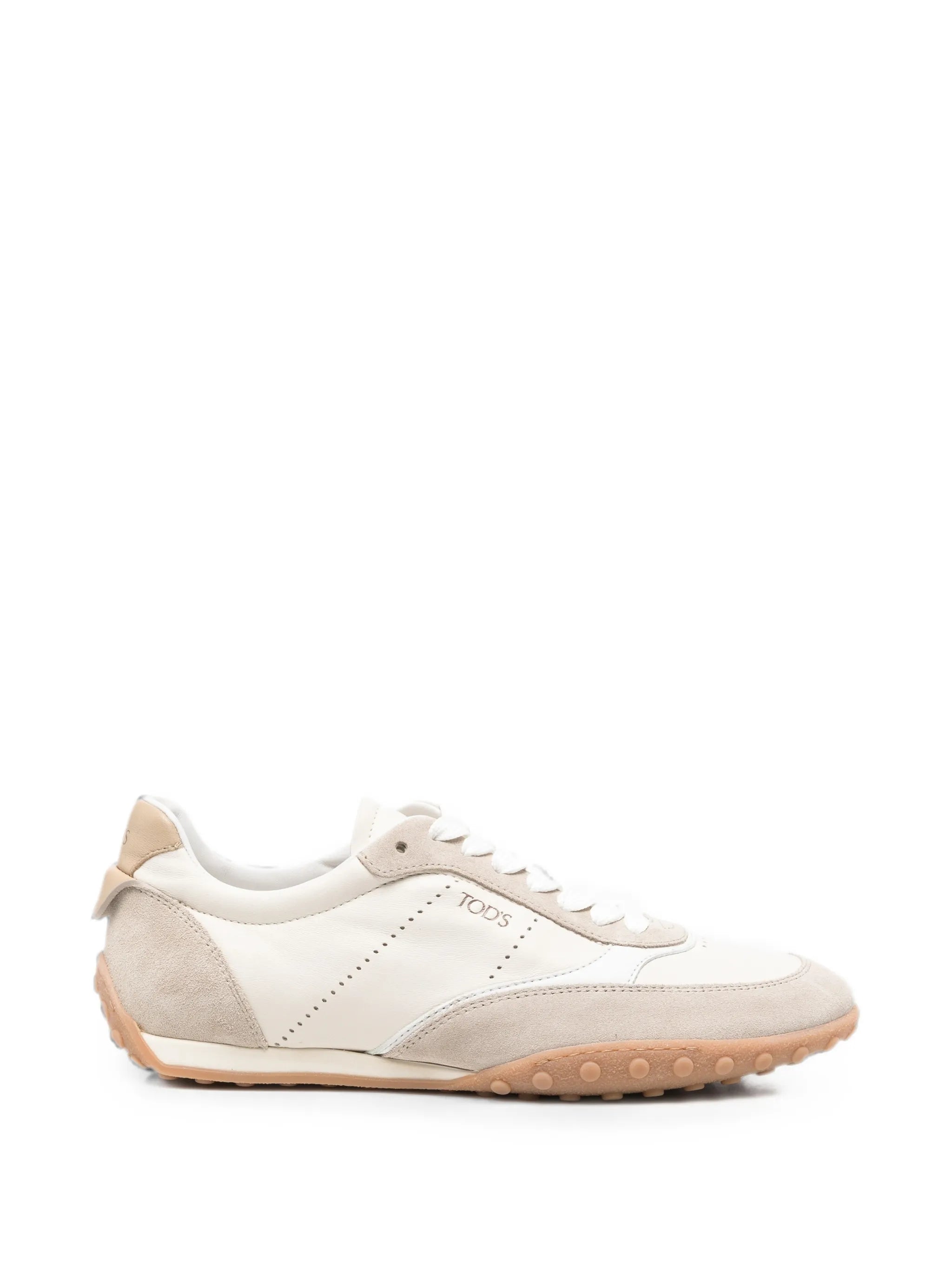 suede-panelled sneakers