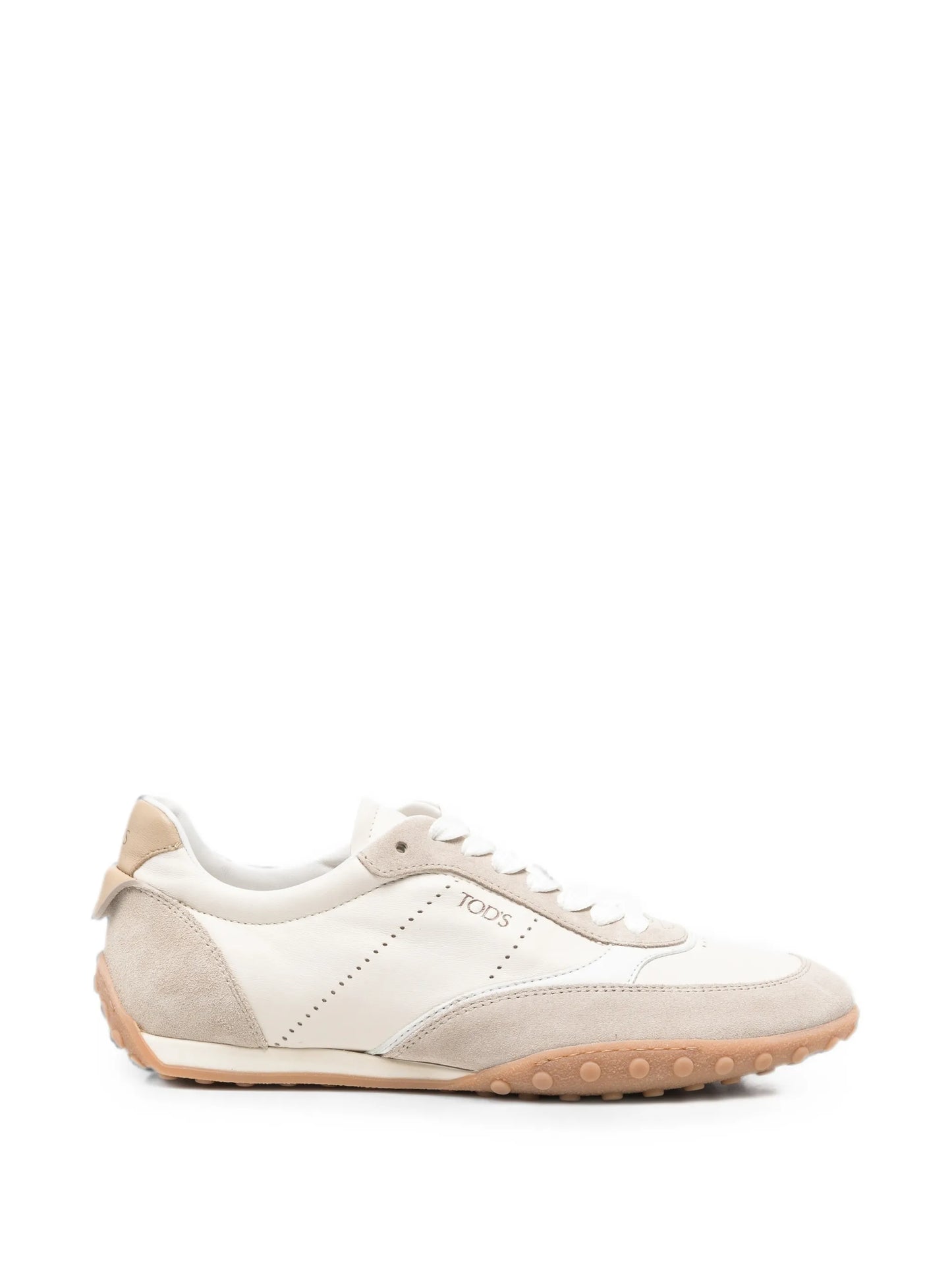 suede-panelled sneakers