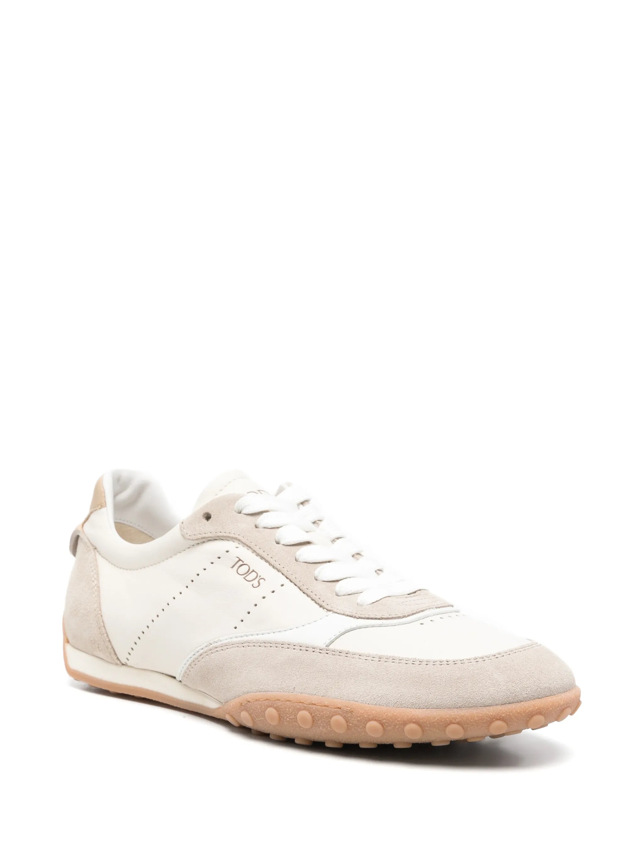 suede-panelled sneakers