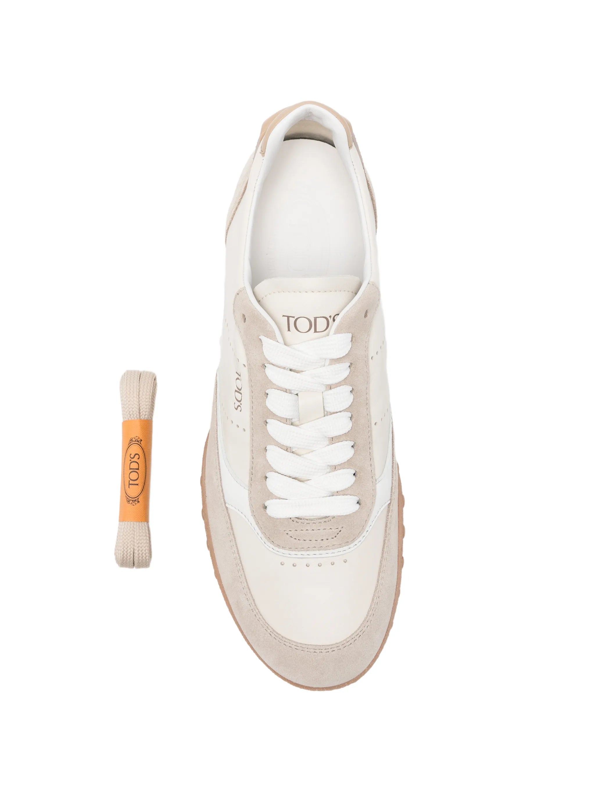 suede-panelled sneakers