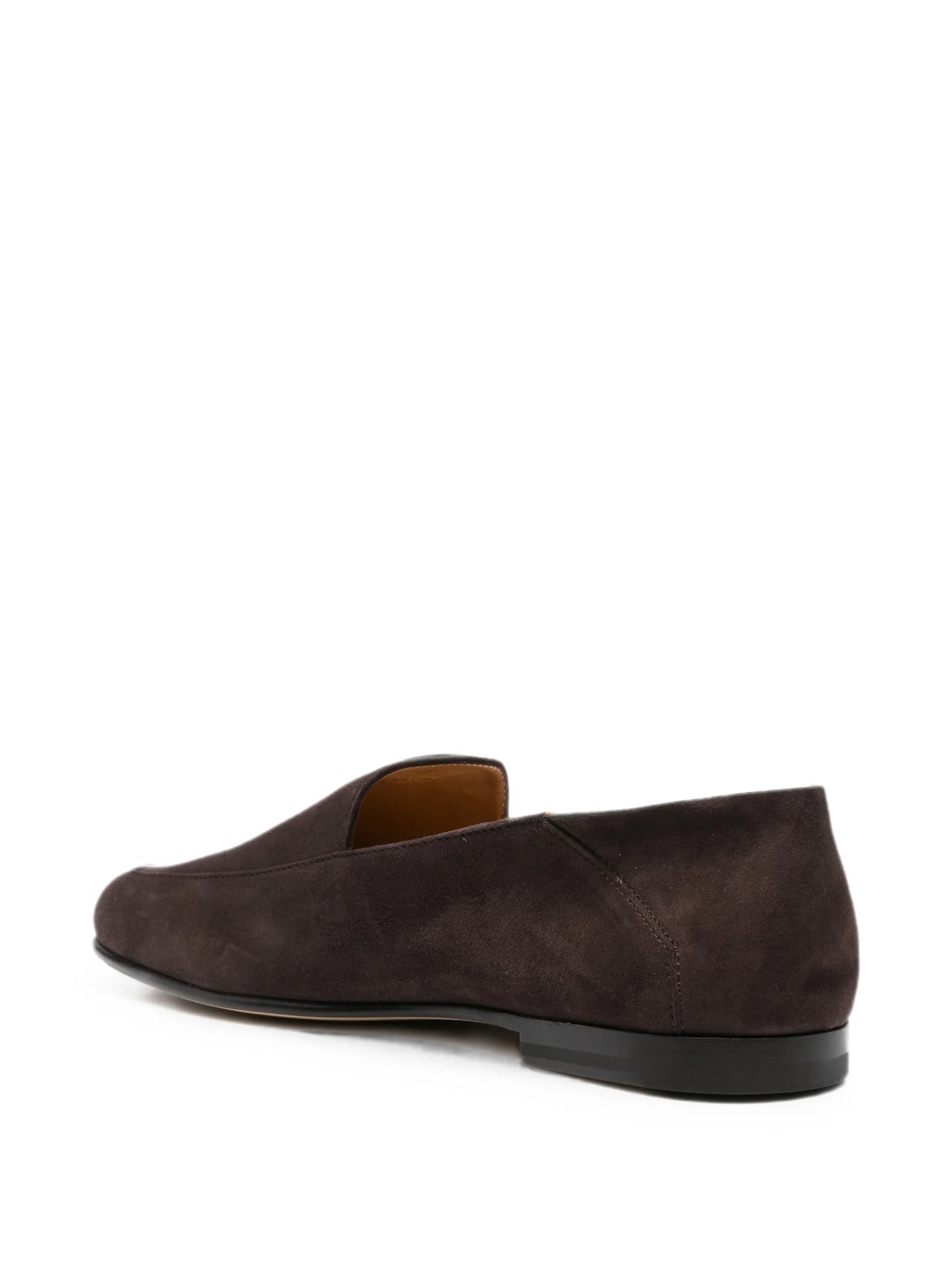 logo-detail suede loafers
