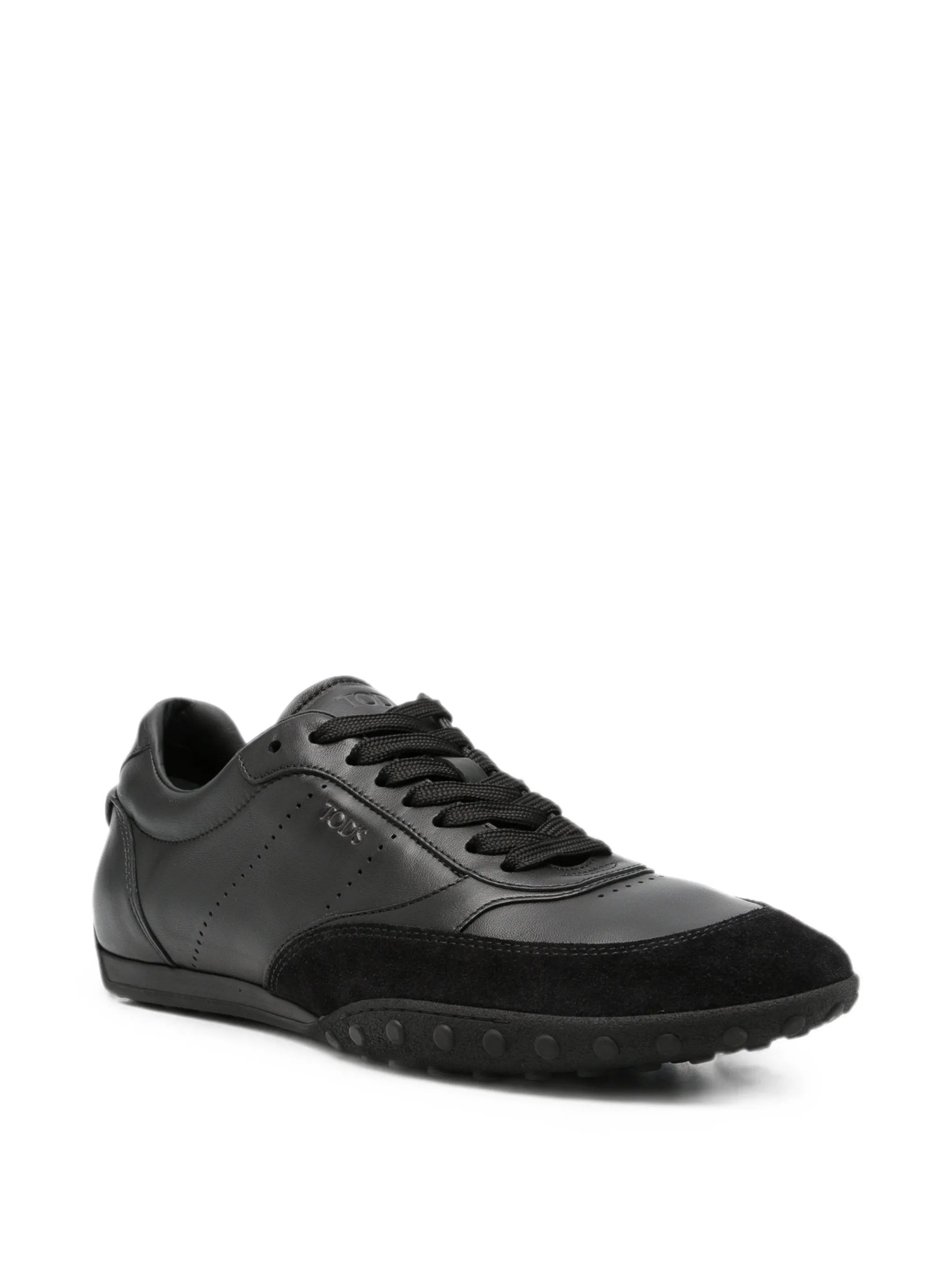 logo-debossed panelled sneakers
