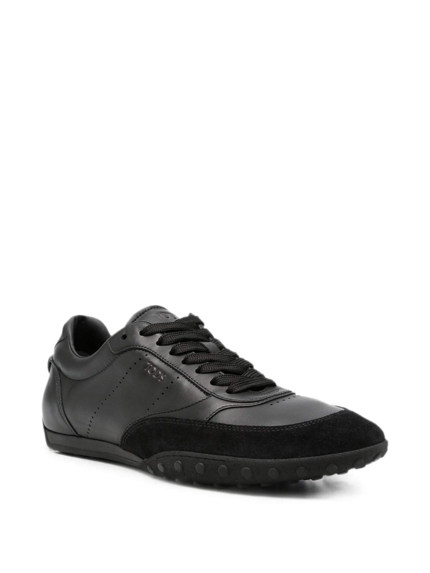 logo-debossed panelled sneakers
