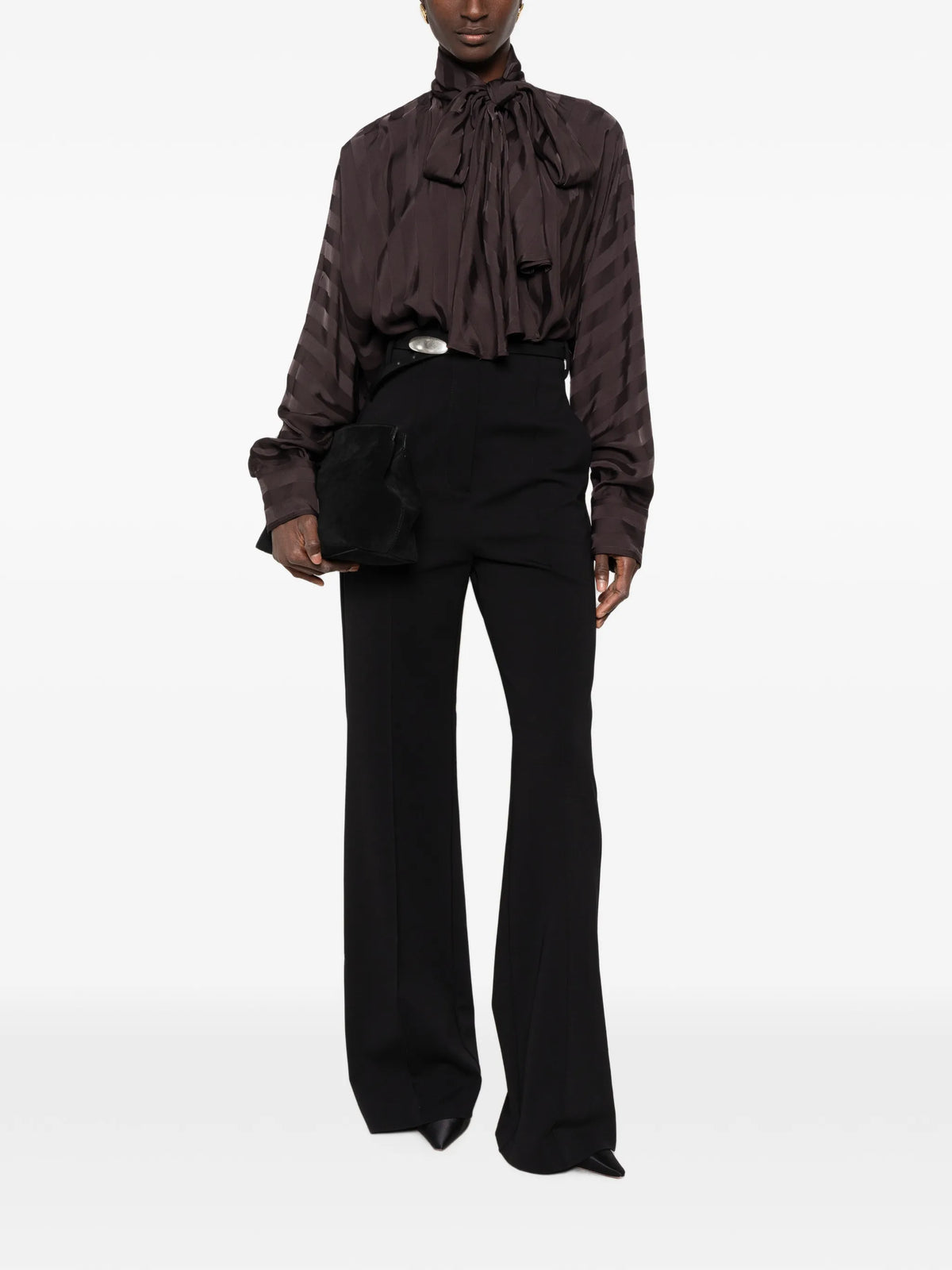 oversized kimono shirt - chocolate