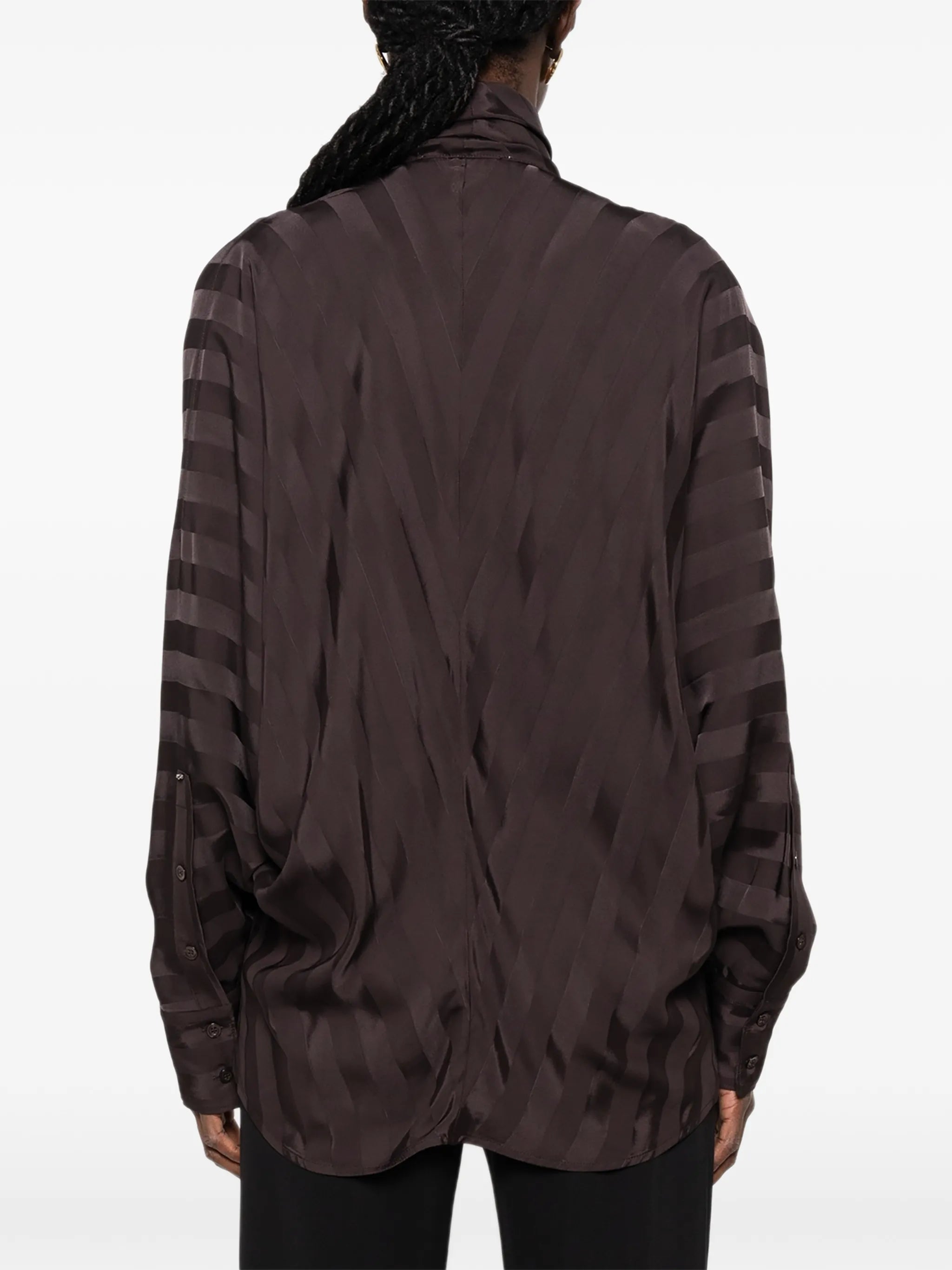 oversized kimono shirt - chocolate