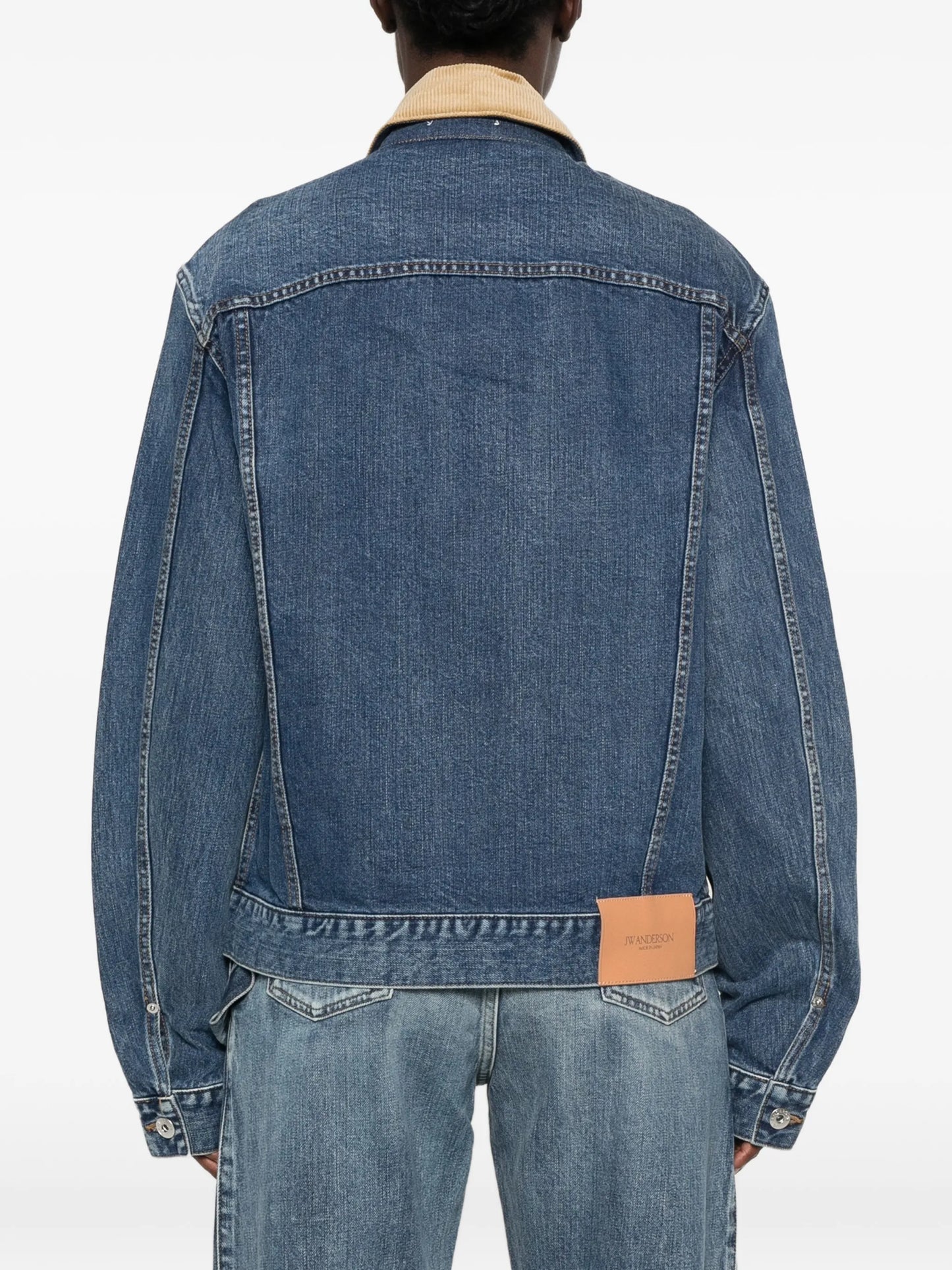 corduroy-collar denim jacket