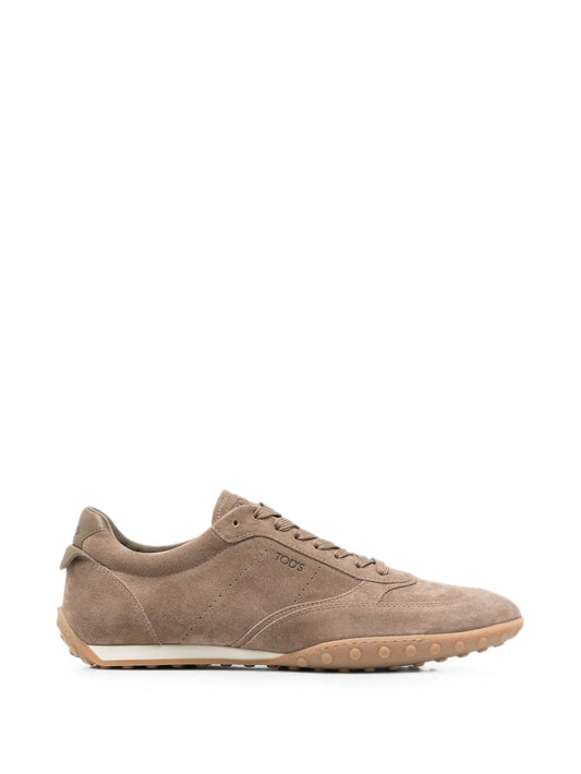 lace-up suede sneakers