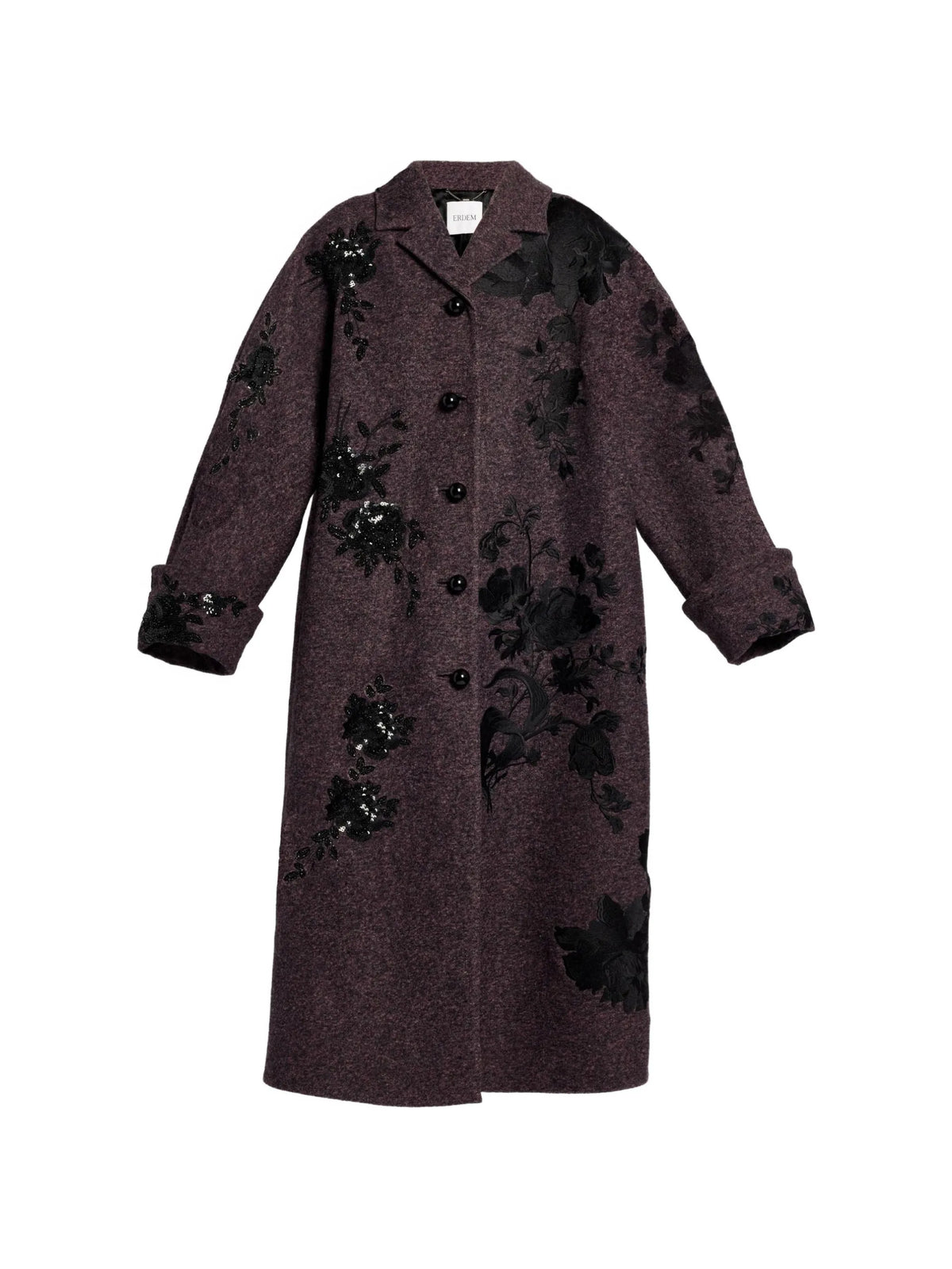 embroidered speckled coat