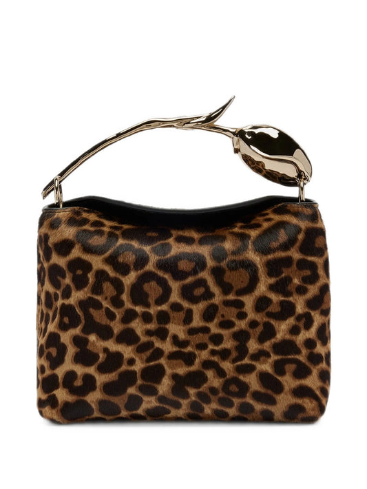 mini Bloom leopard-print tote bag