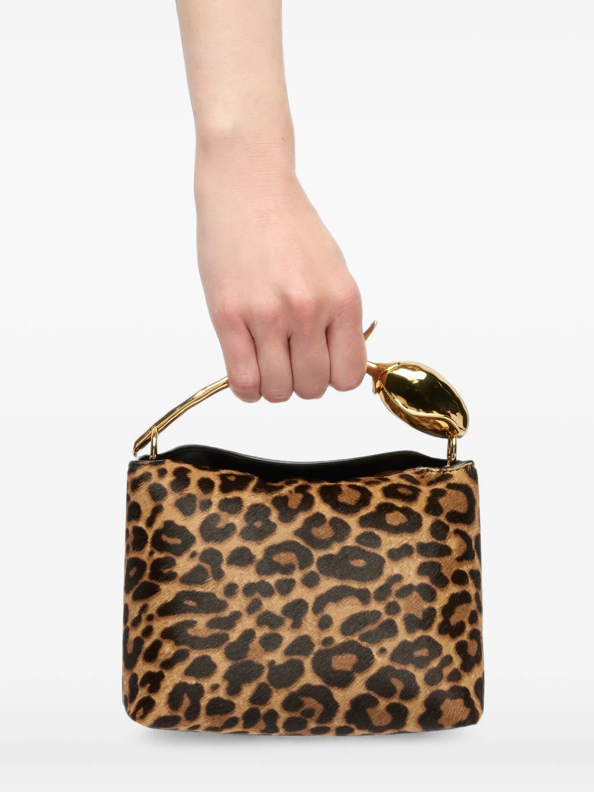 mini Bloom leopard-print tote bag