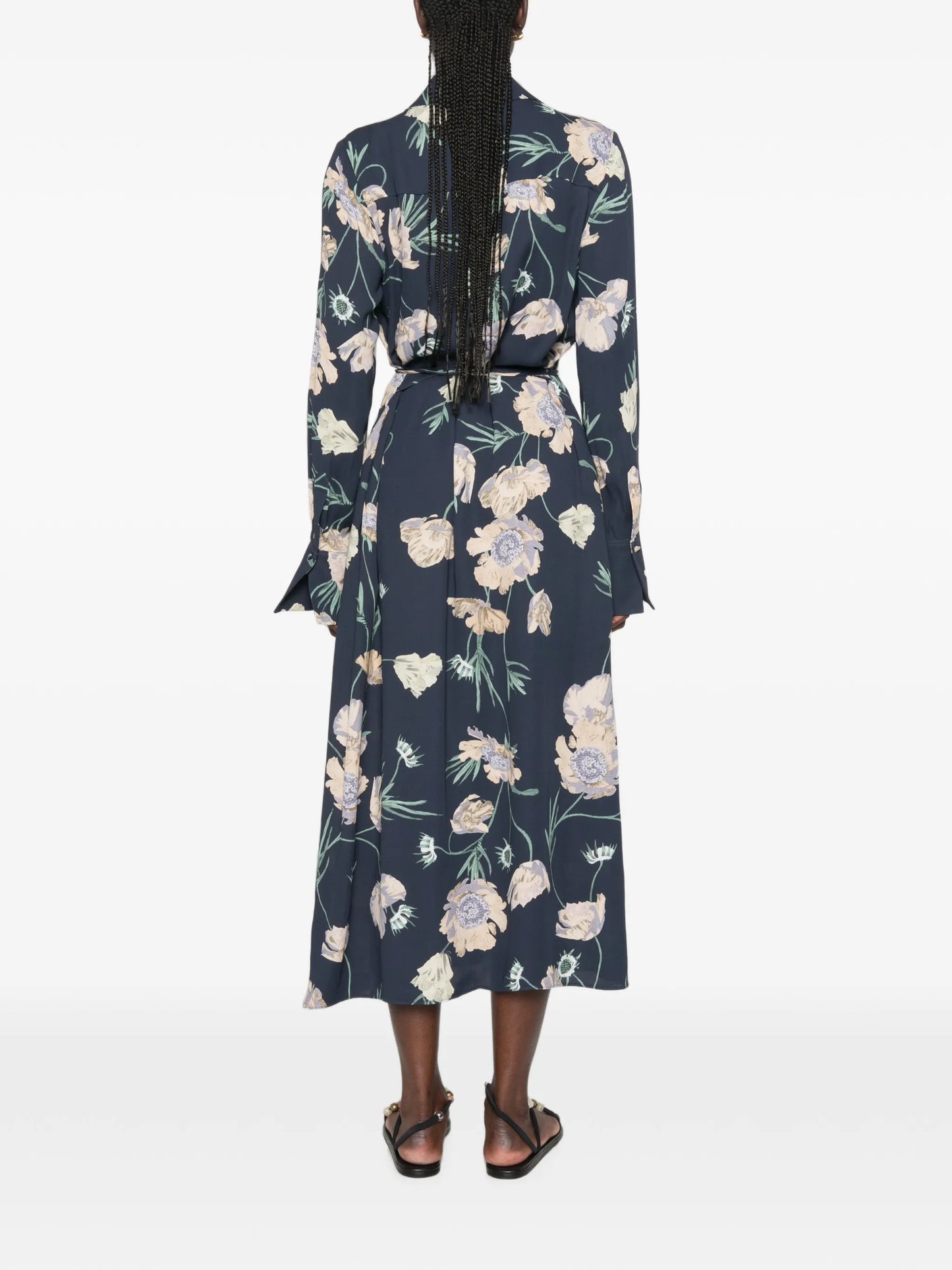 floral-print midi dress