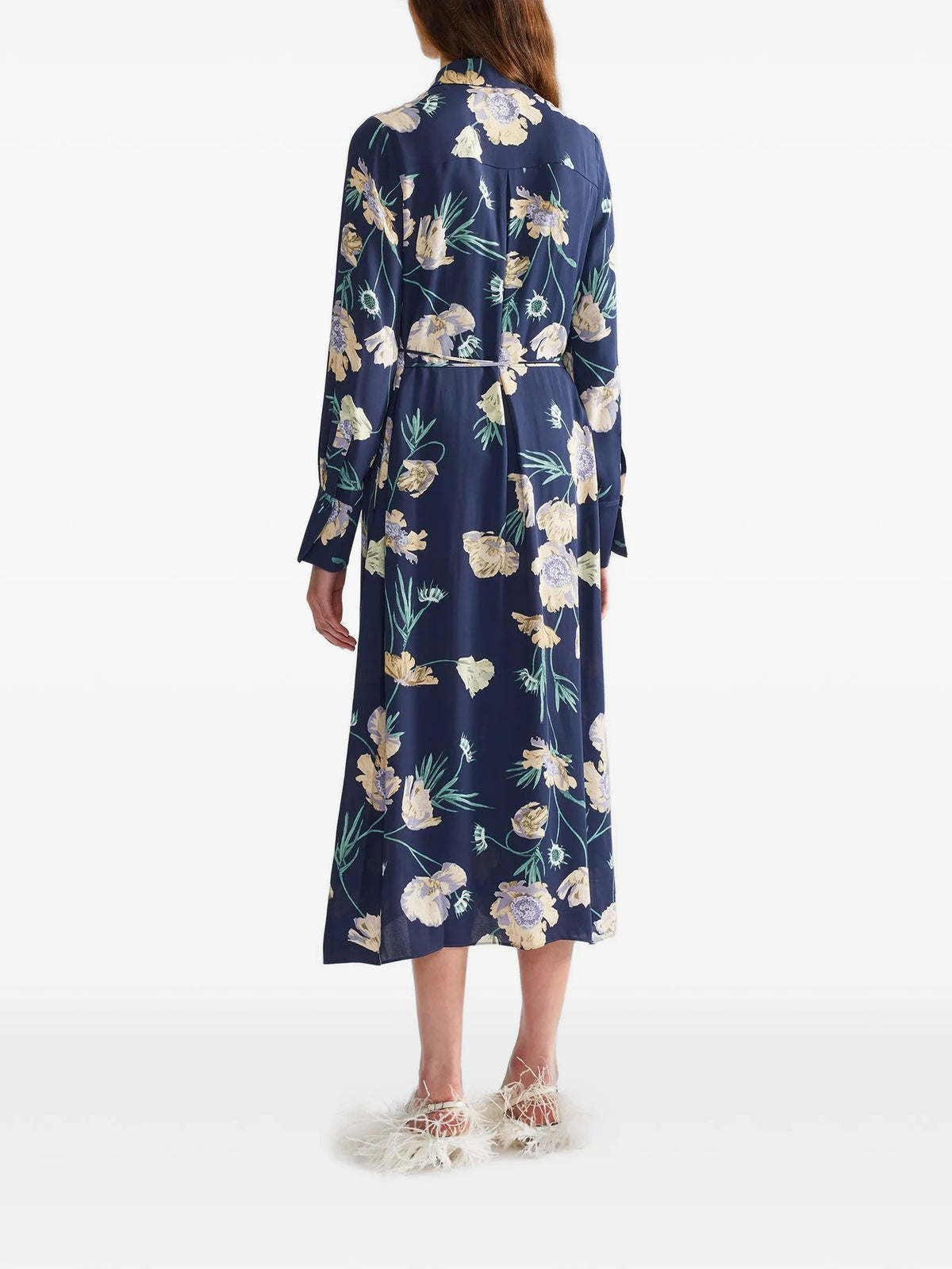 floral-print midi dress