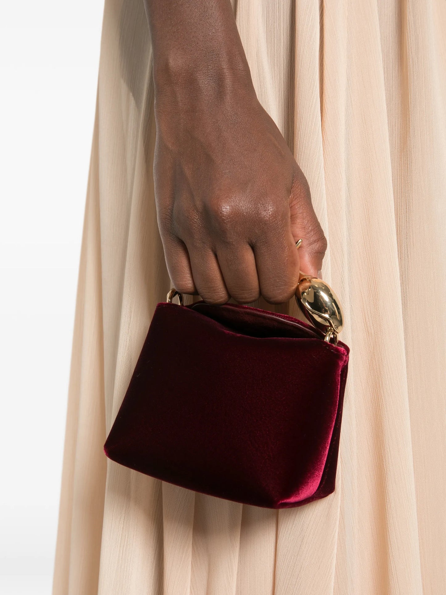 micro Bloom velvet tote bag