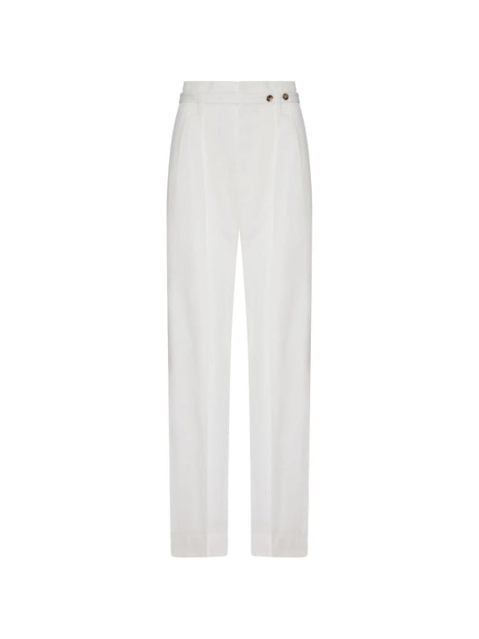 button-embellishment tailored trousers