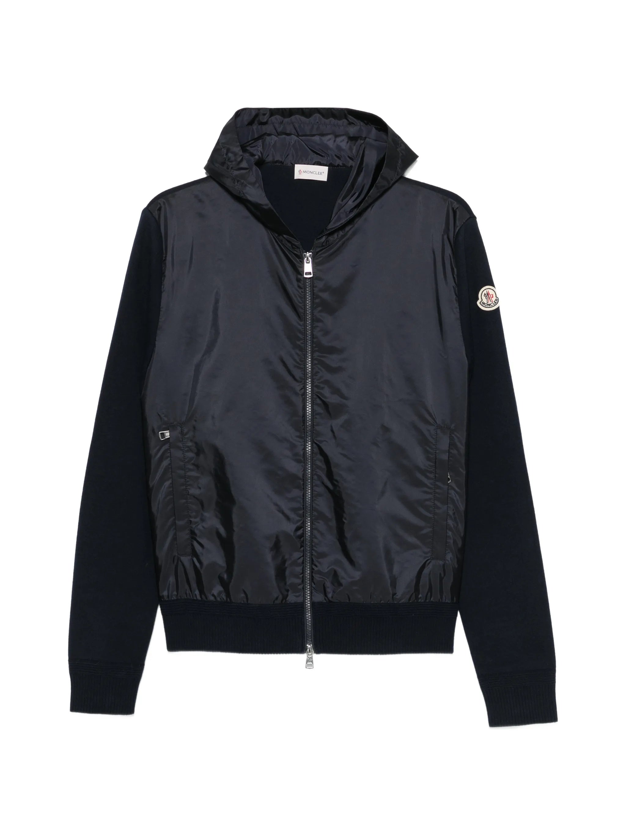 cotton blend zip-up hoodie