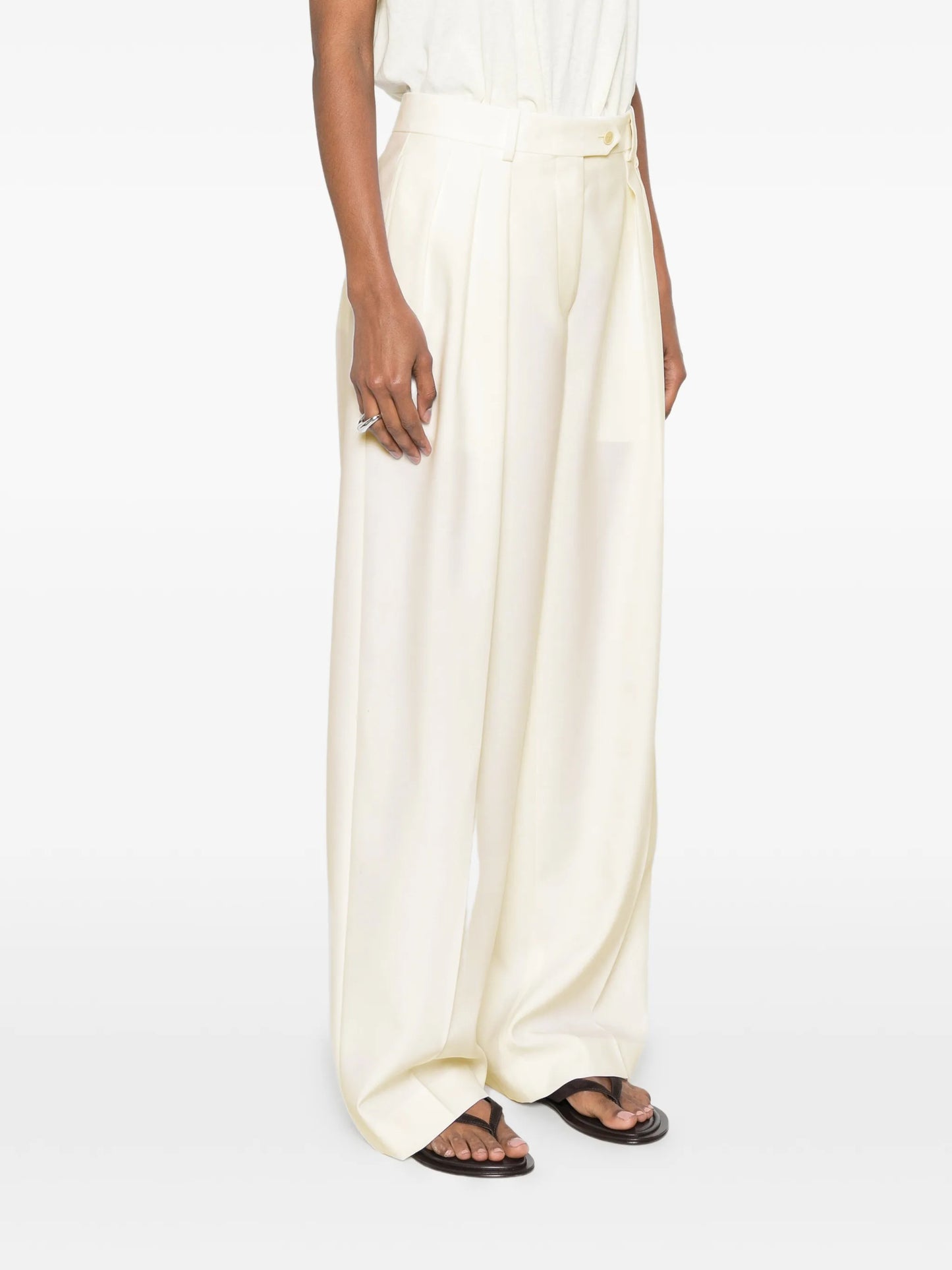 Alexandra pleated tailored trousers