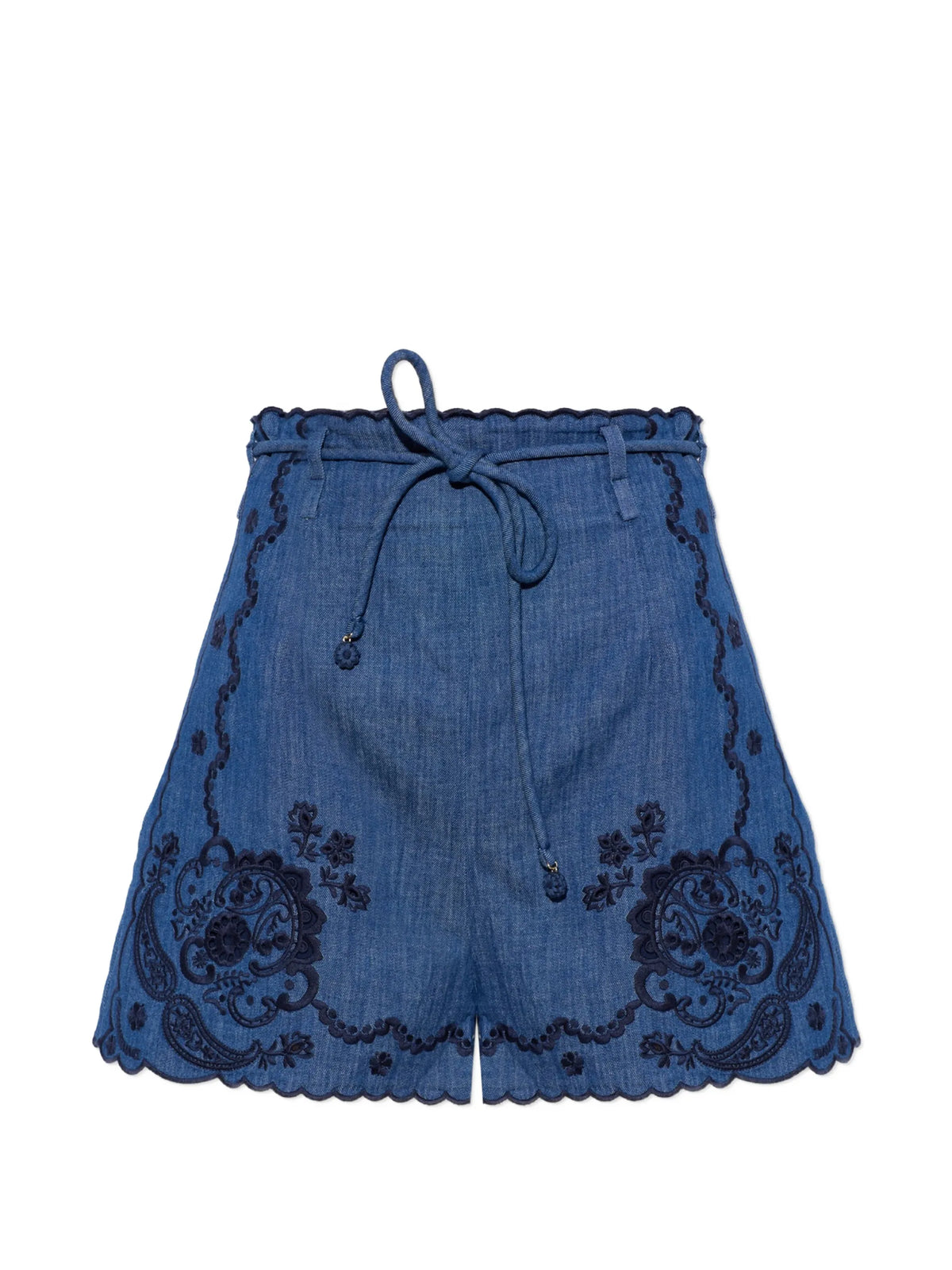 Aster embroidered denim shorts