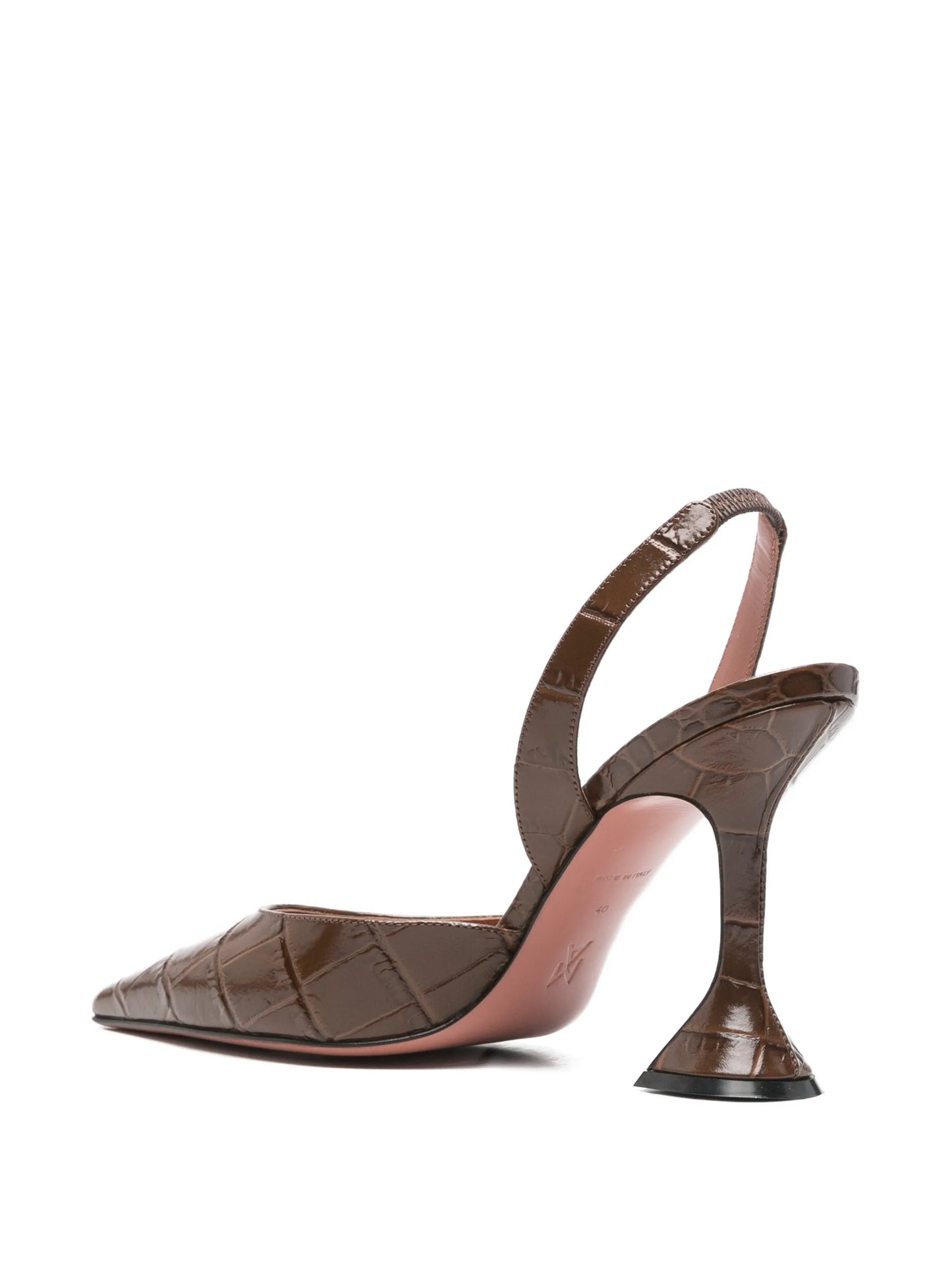 Holli croc-effect pumps