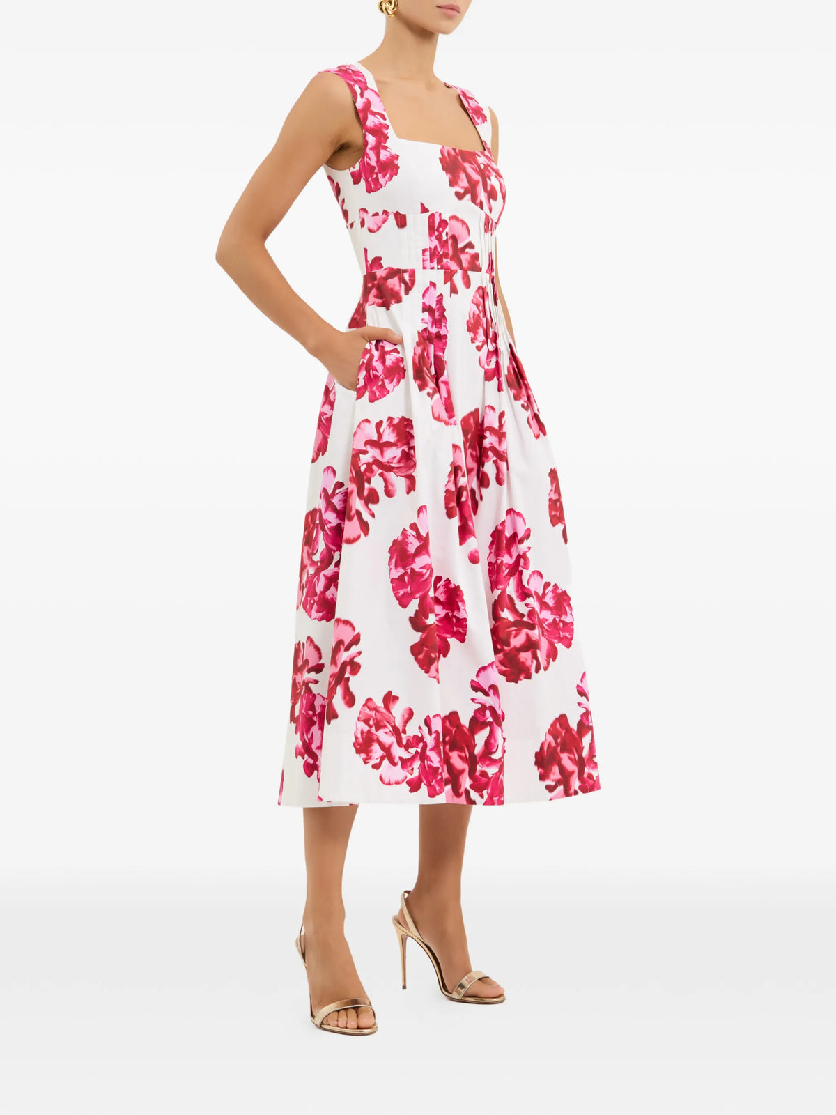 Damask midi dress
