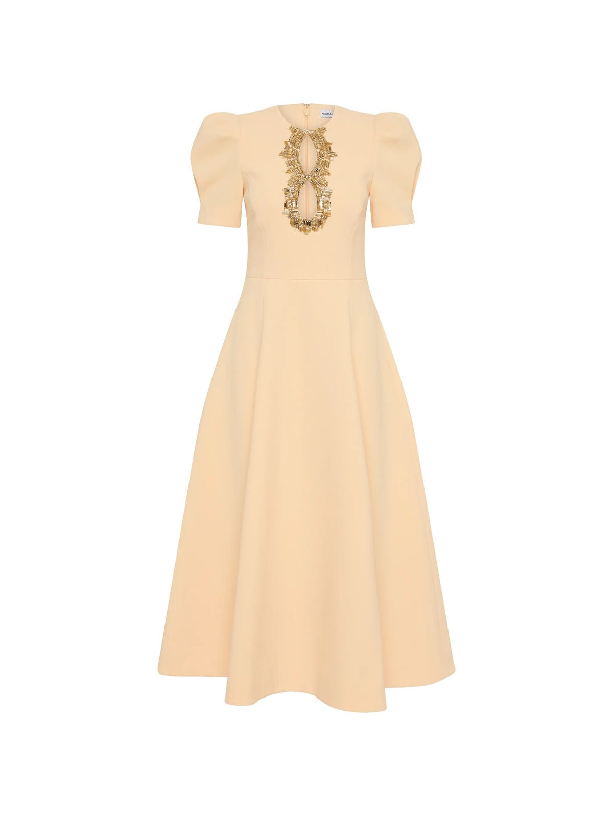 Alexandrite short sleeve midi dress