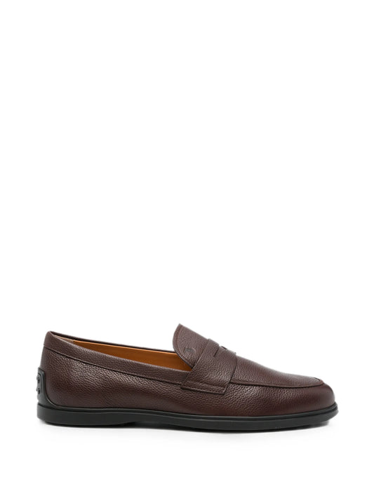 Gommino pebble-detail leather loafers