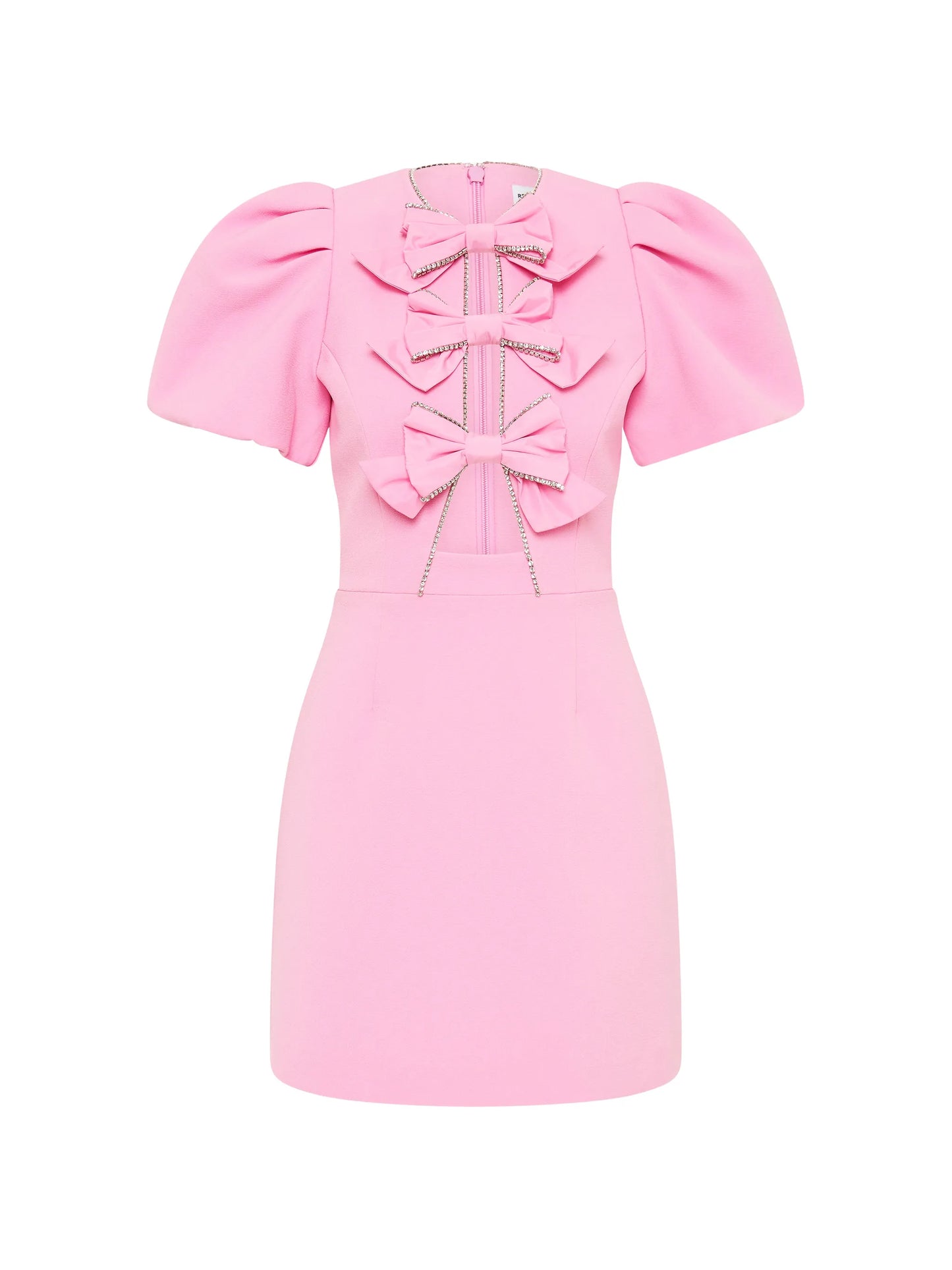 bow-embellished mini dress