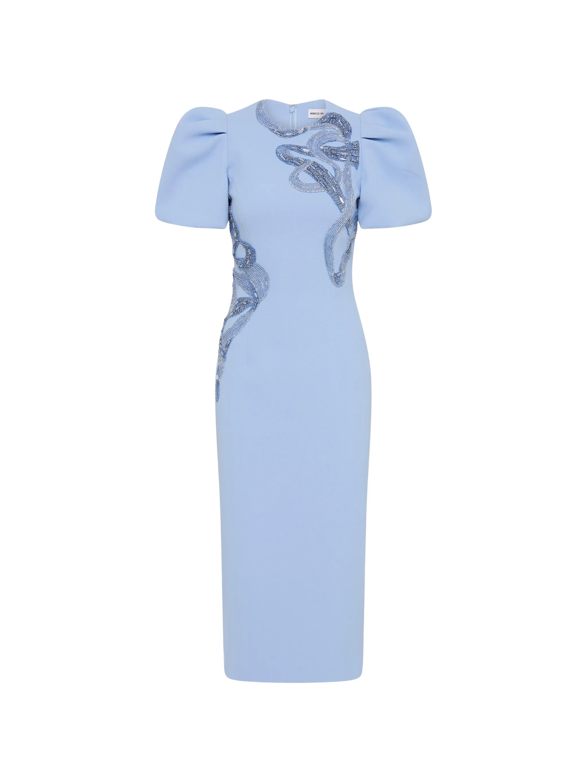 Aylin puff sleeve midi dress