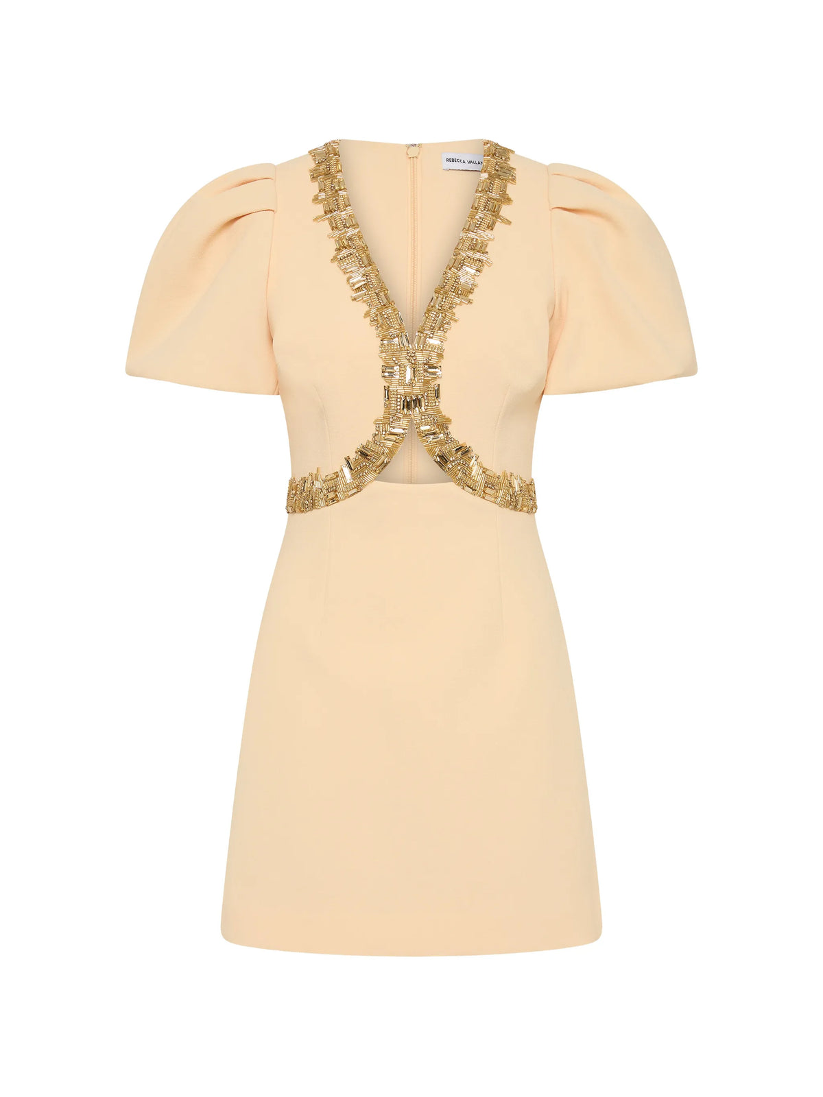Alexandrite puff sleeve mini dress