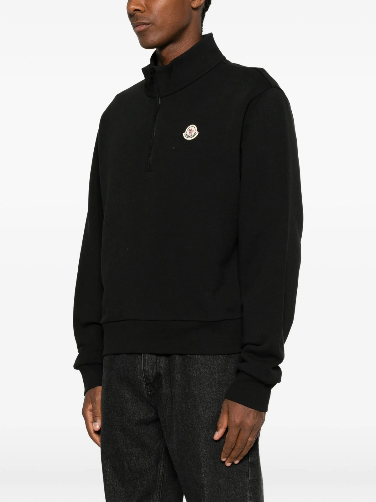 logo cotton zip-up sweatshirt