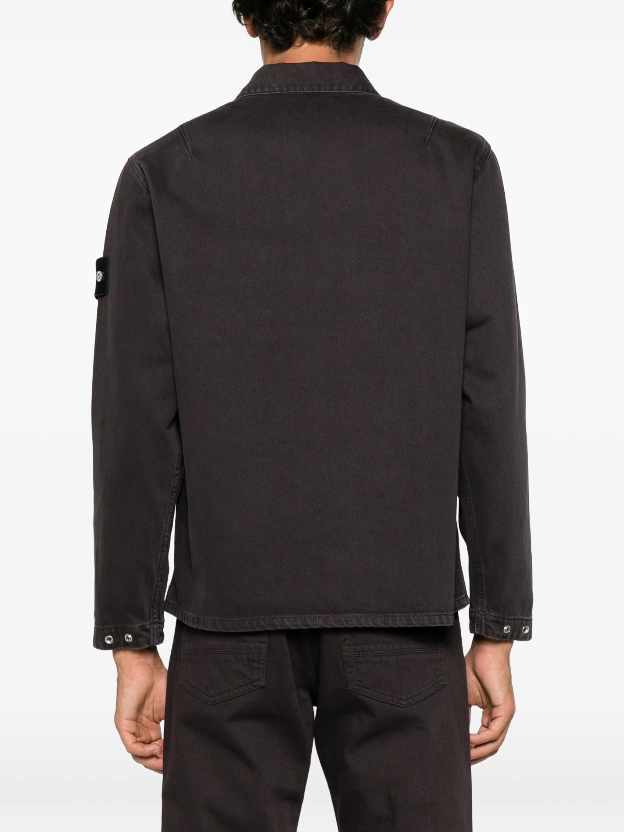 logo-patch zip-up jacket