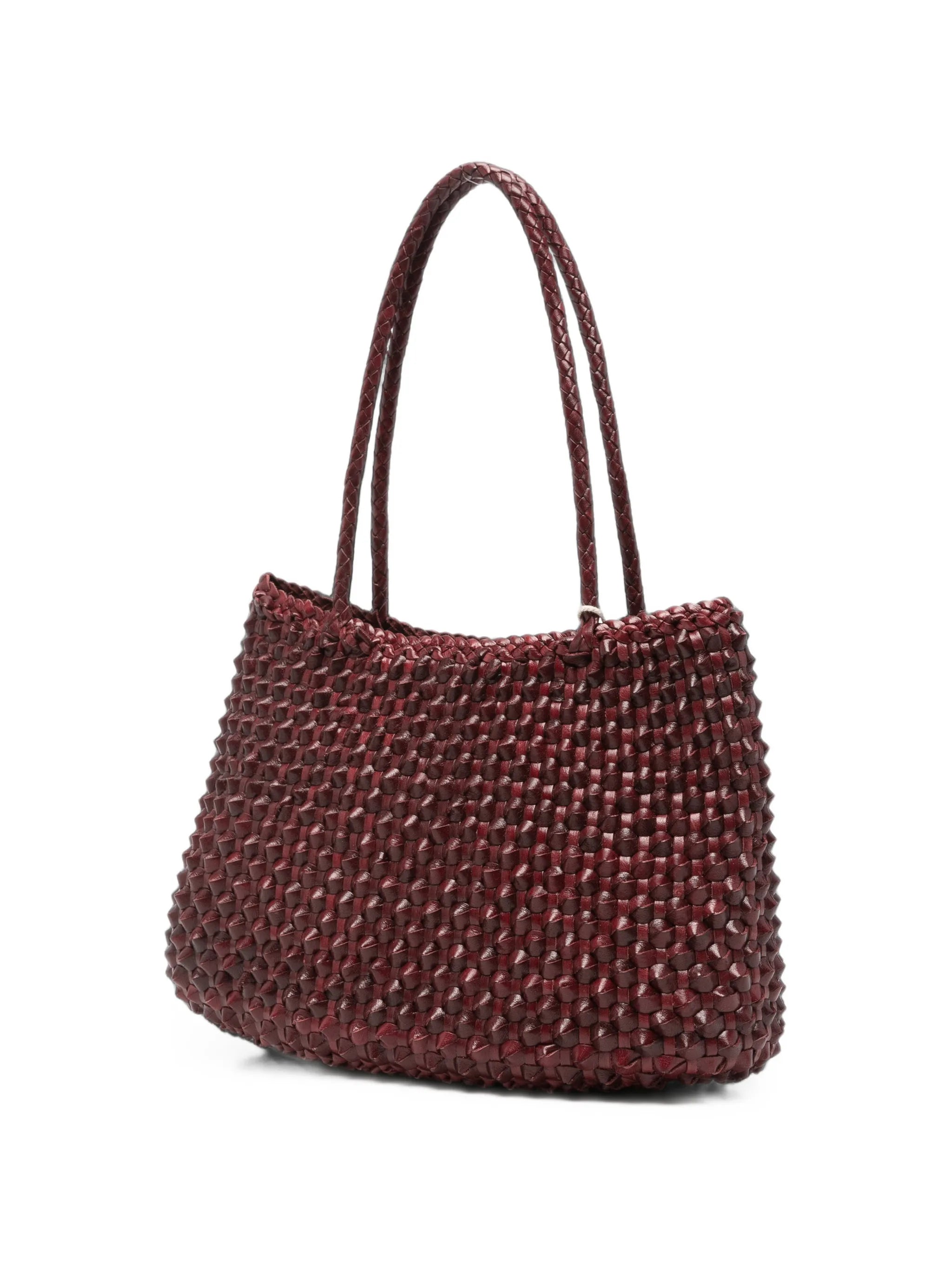 Santa Croce Cactus woven leather shoulder bag