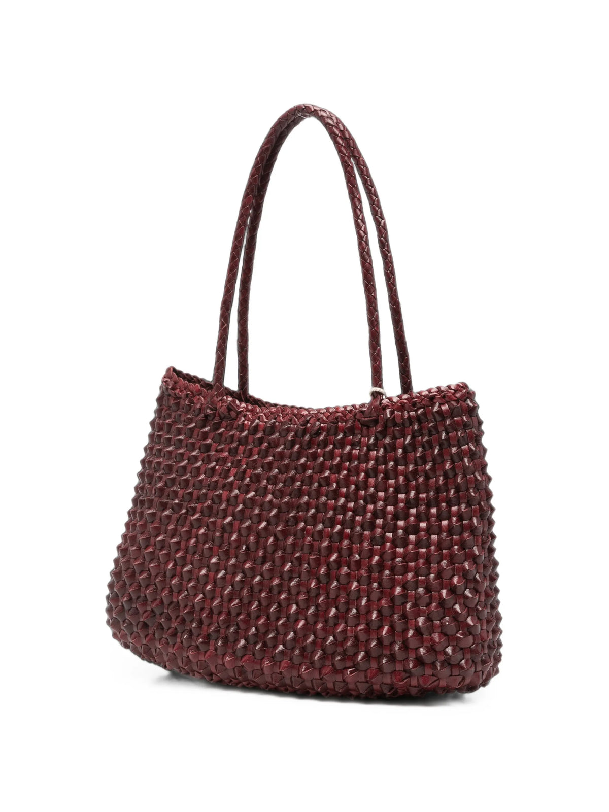 Santa Croce Cactus woven leather shoulder bag