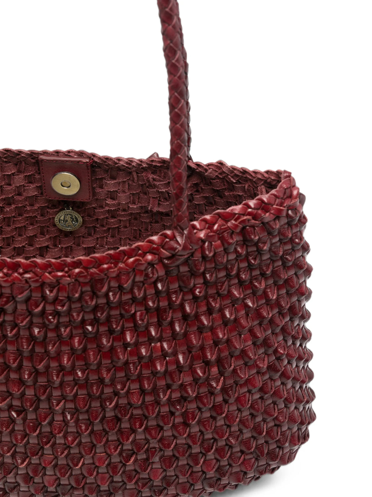 Santa Croce Cactus woven leather shoulder bag