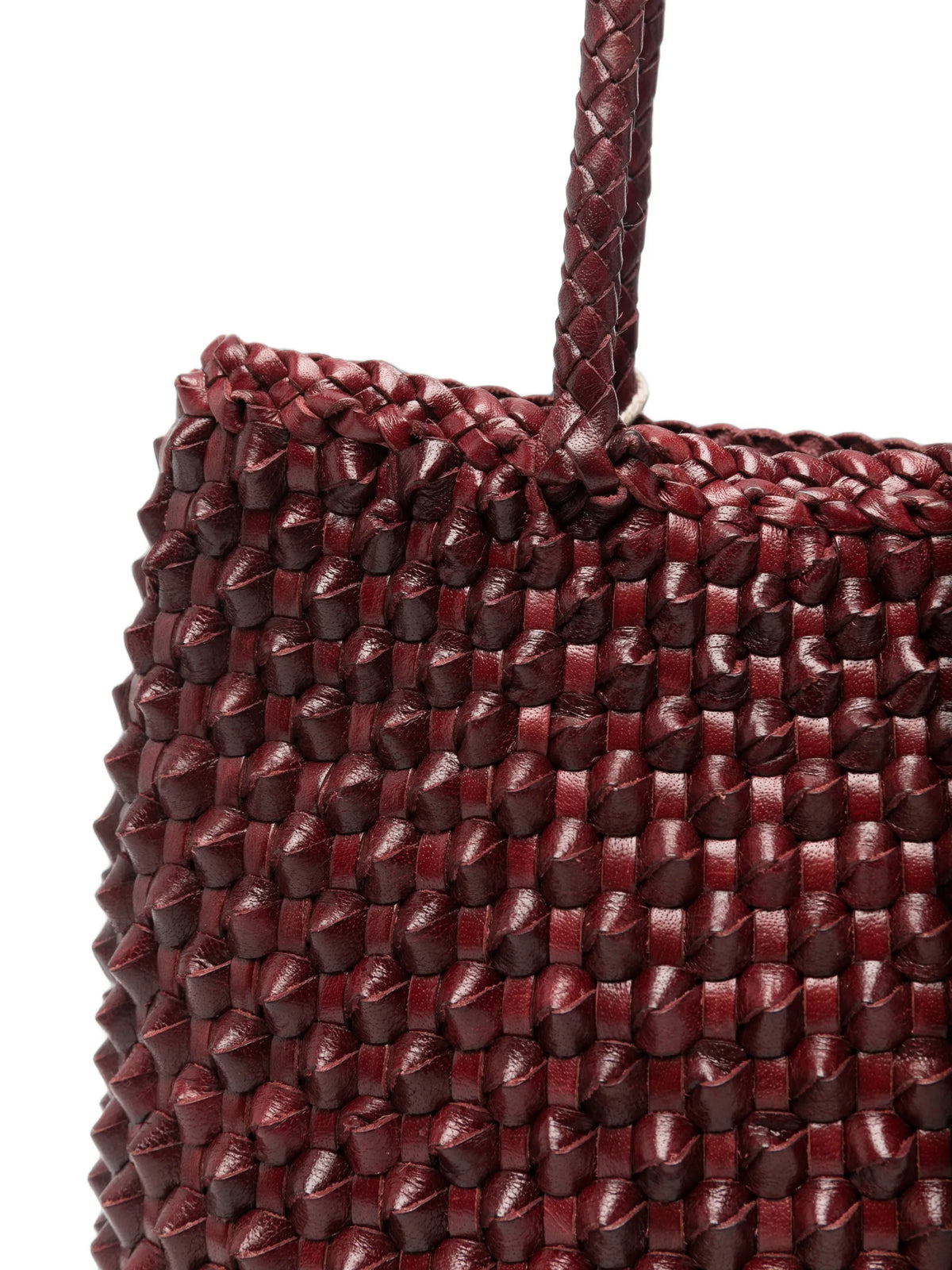 Santa Croce Cactus woven leather shoulder bag