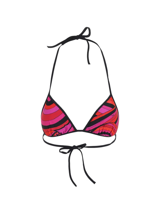 Iride-print triangle bikini