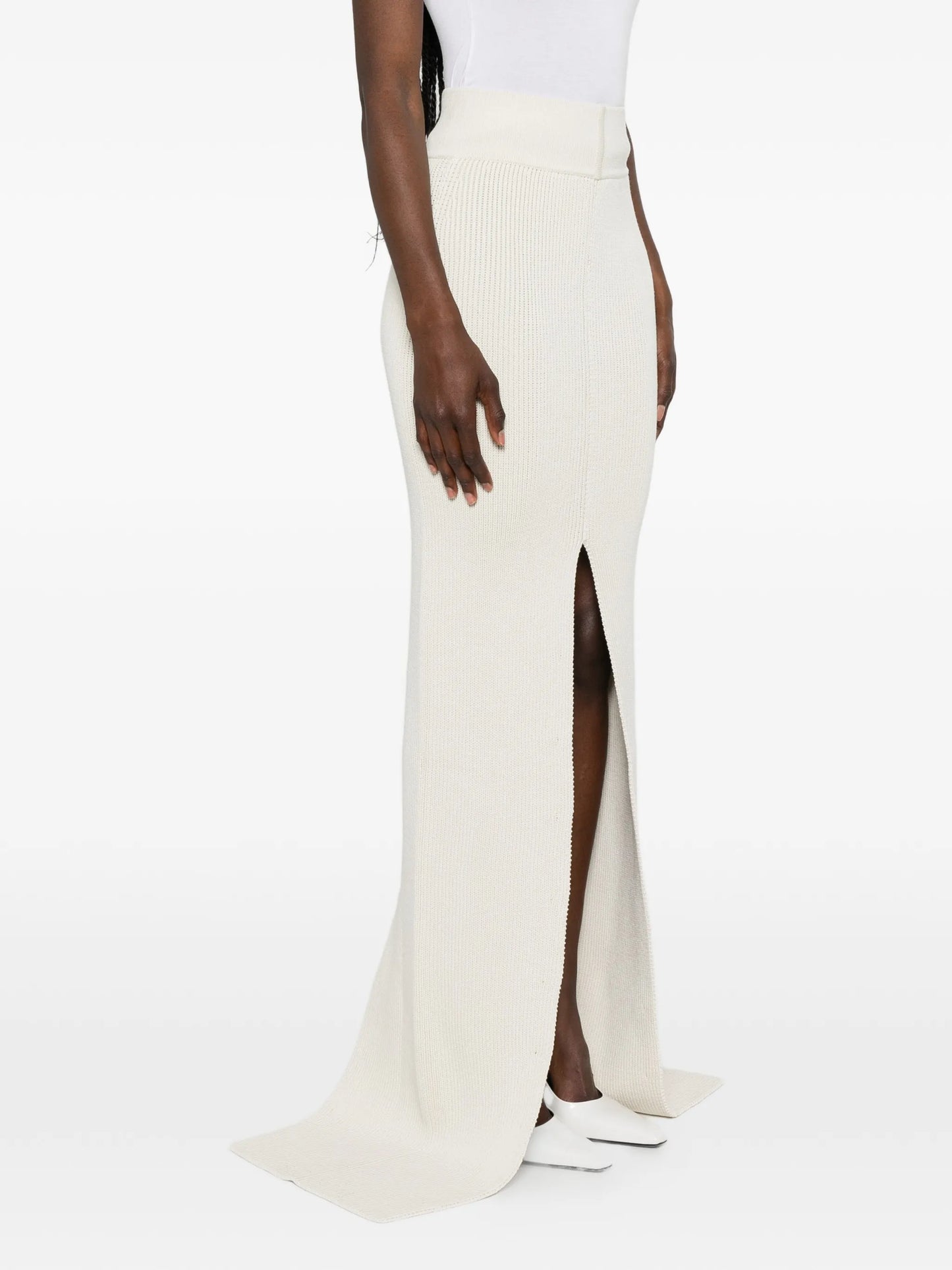 ribbed-knit maxi skirt