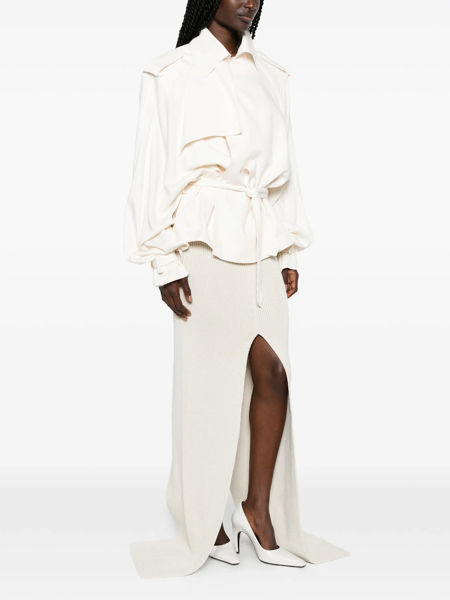 ribbed-knit maxi skirt