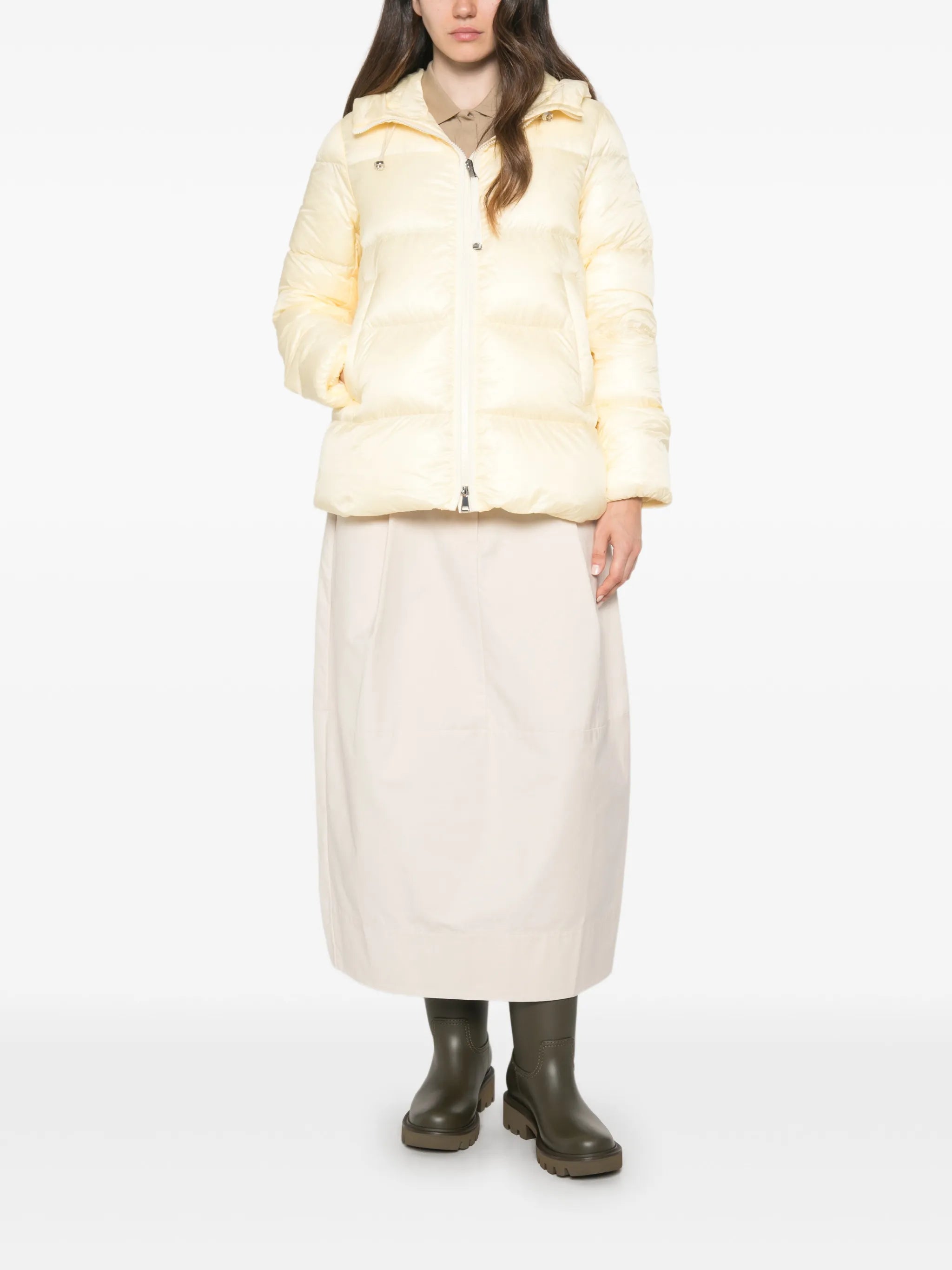 Serittes hooded short down jacket
