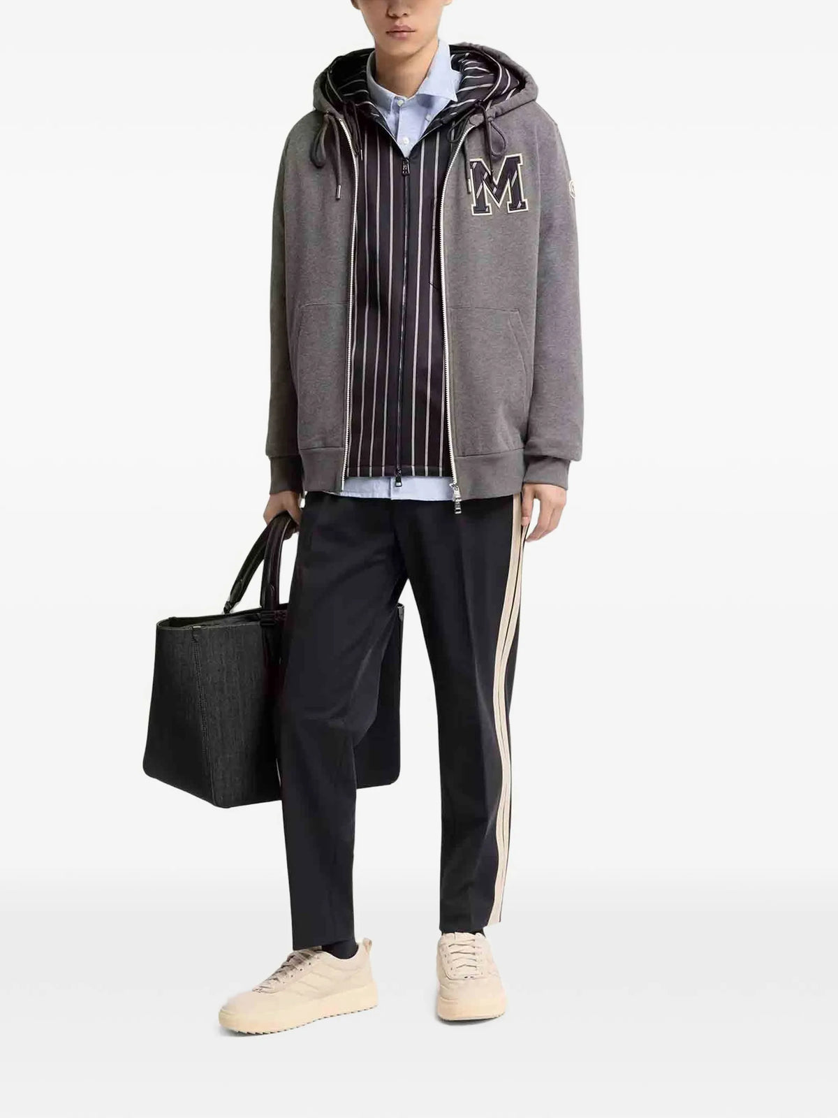 tailored cotton blend trousers