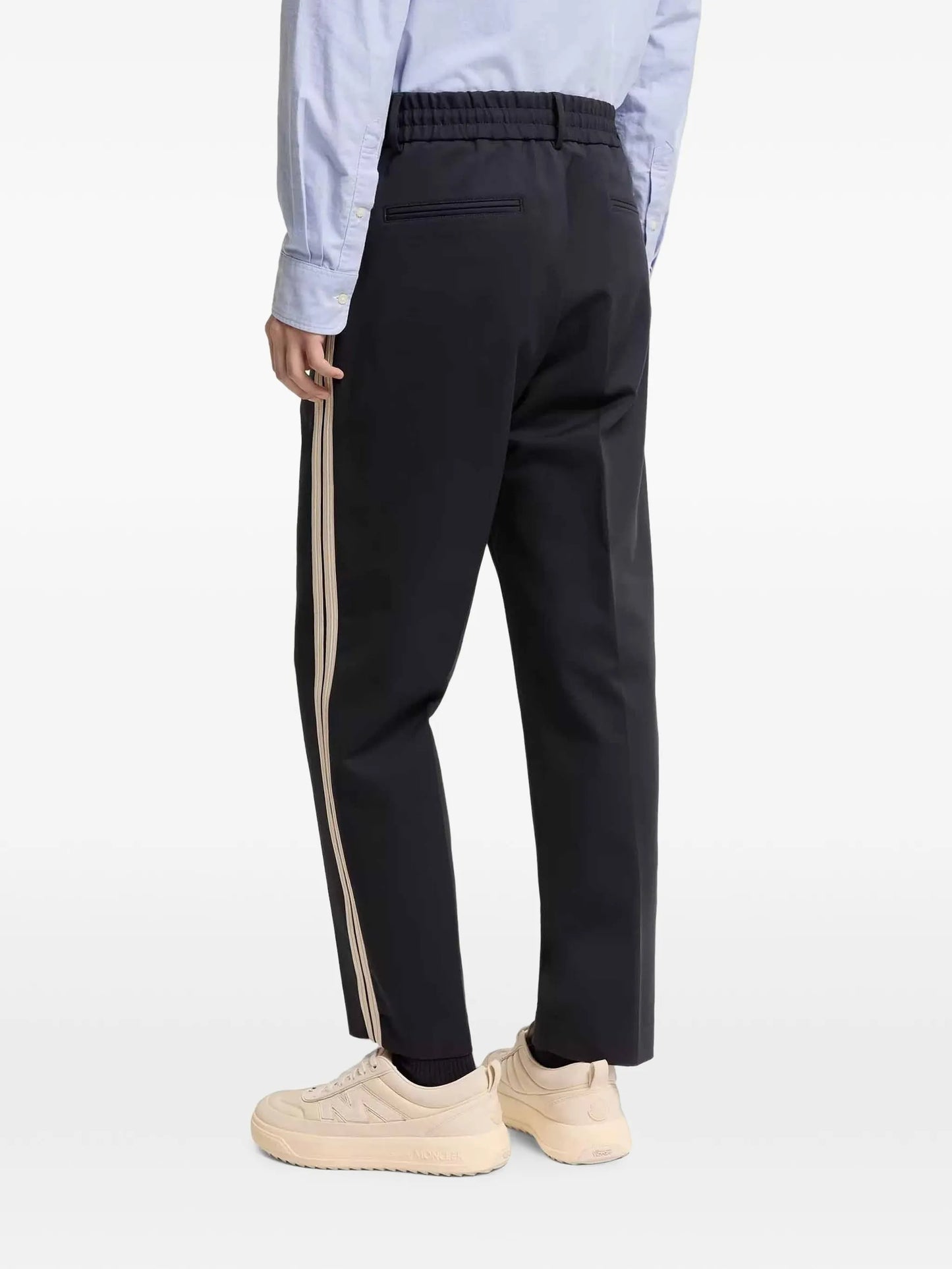 stripe-trim trousers