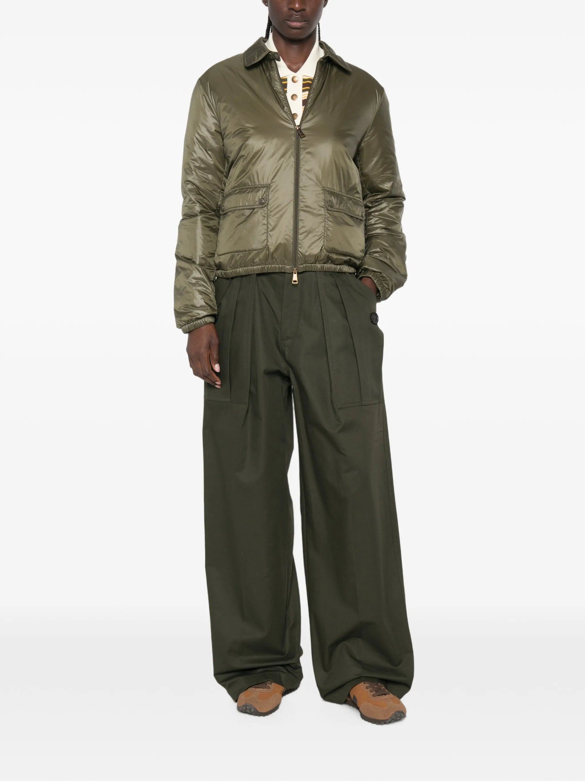 Lanset packable short down shirt jacket